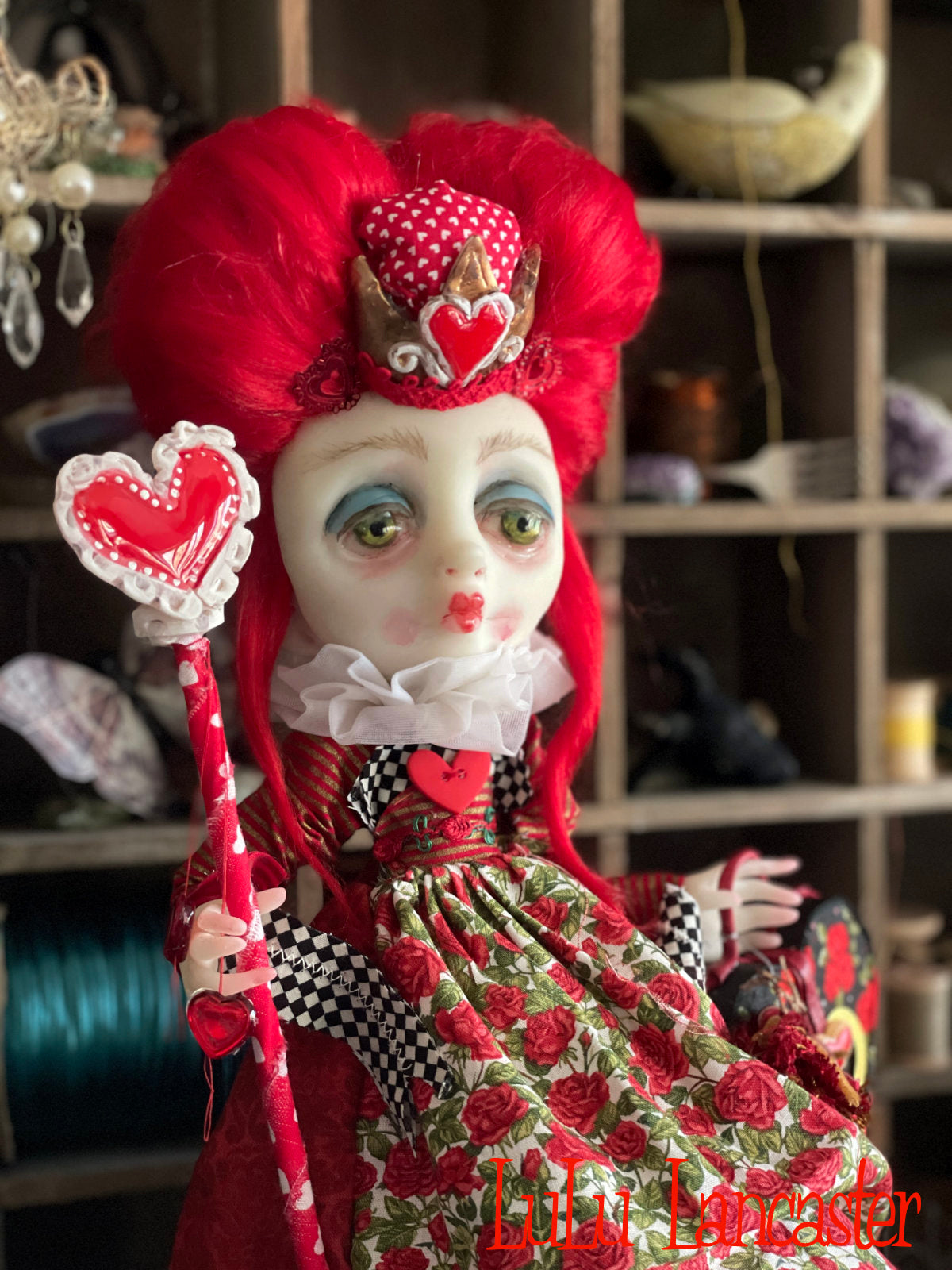 Traveling Queen Of Hearts Original LuLu Lancaster Art Doll