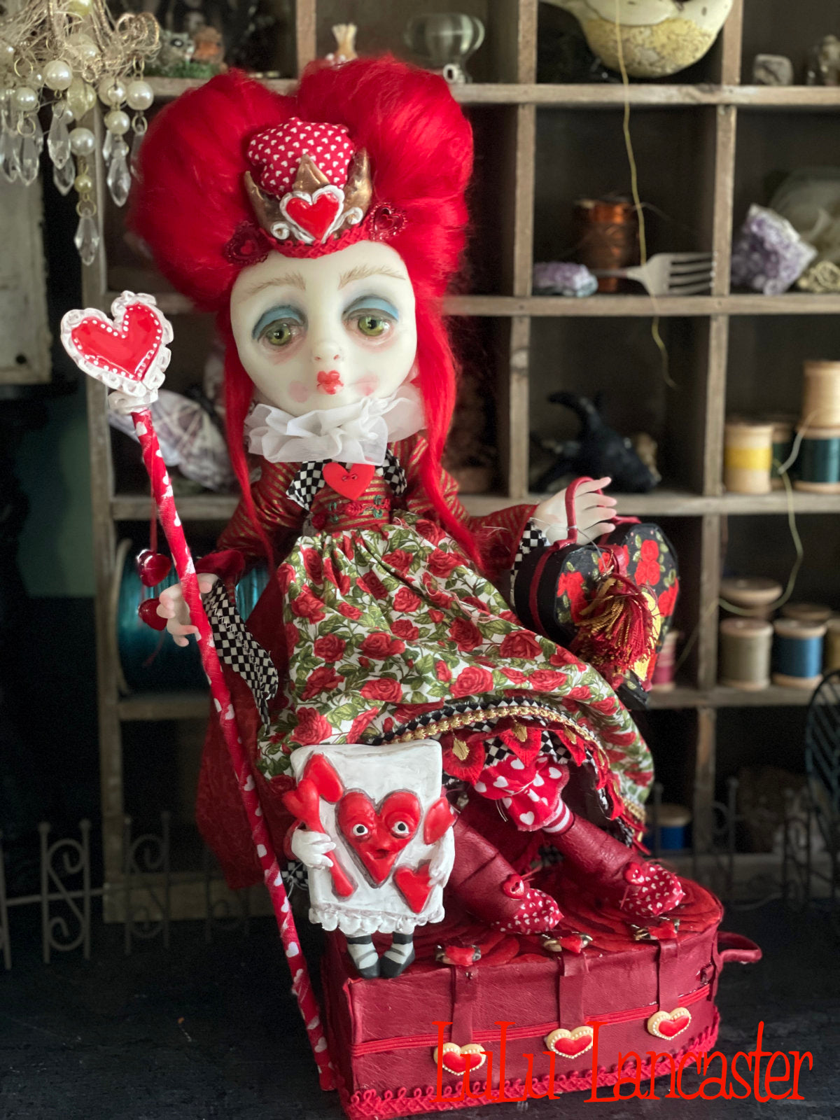 Traveling Queen Of Hearts Original LuLu Lancaster Art Doll