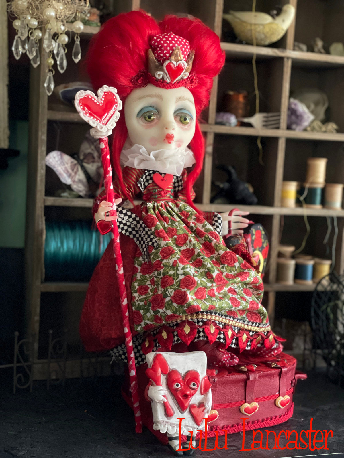 Traveling Queen Of Hearts Original LuLu Lancaster Art Doll