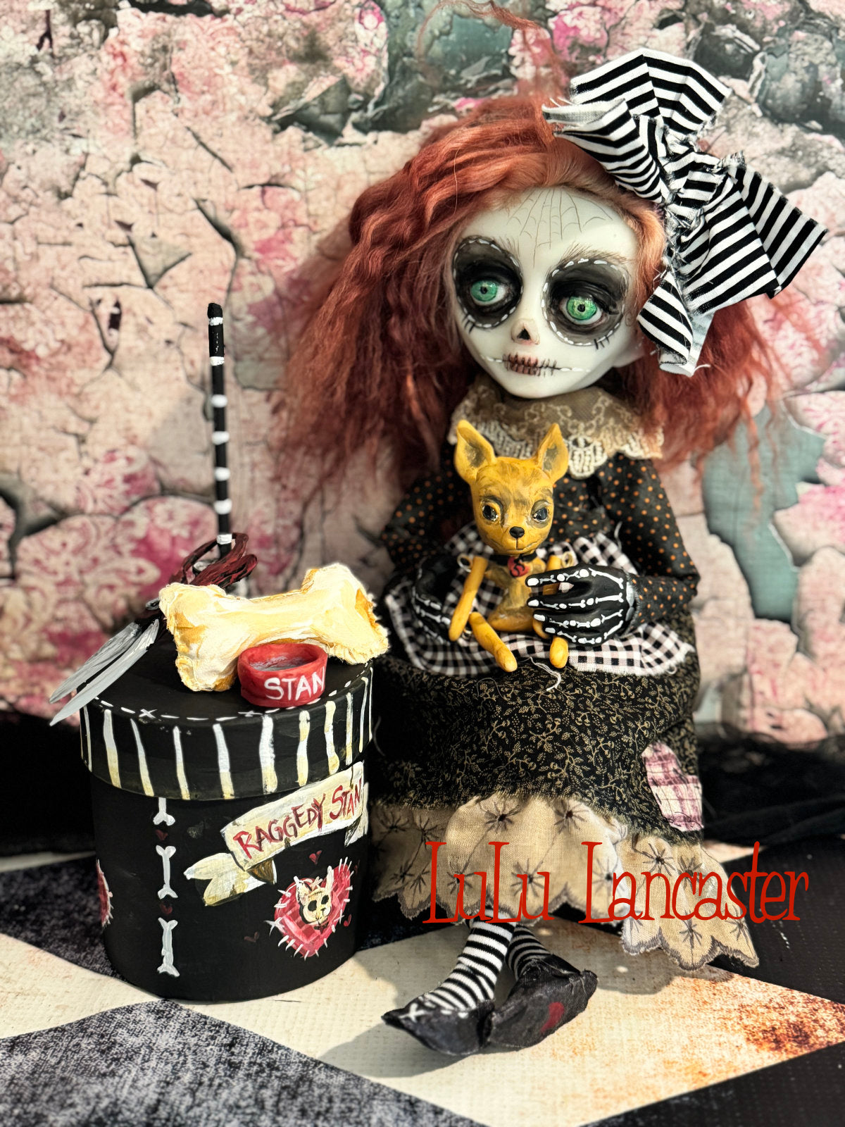Raggedy was Anne Goth Rag Doll~ Original Lulu Lancaster Art Doll
