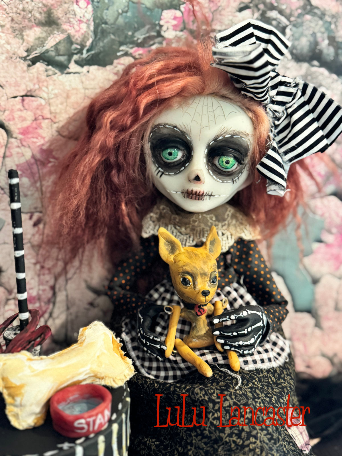 Raggedy was Anne Goth Rag Doll~ Original Lulu Lancaster Art Doll