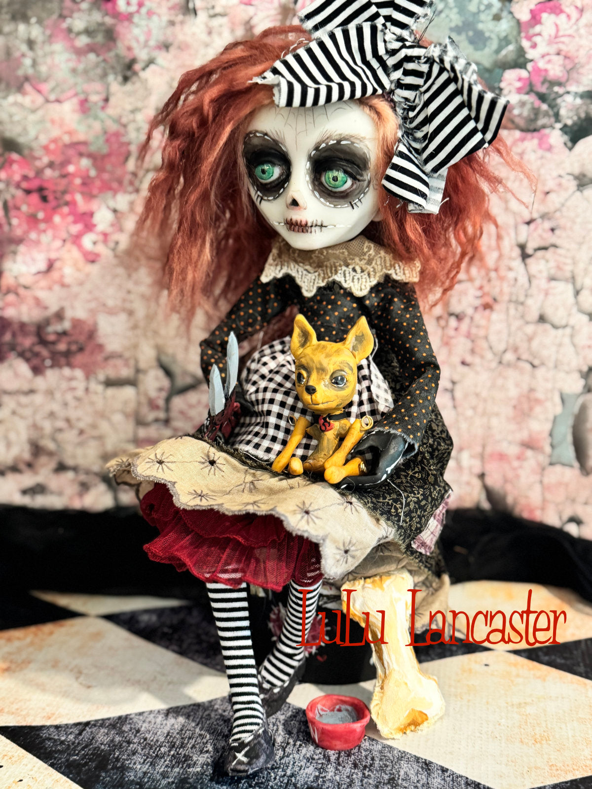 Raggedy was Anne Goth Rag Doll~ Original Lulu Lancaster Art Doll