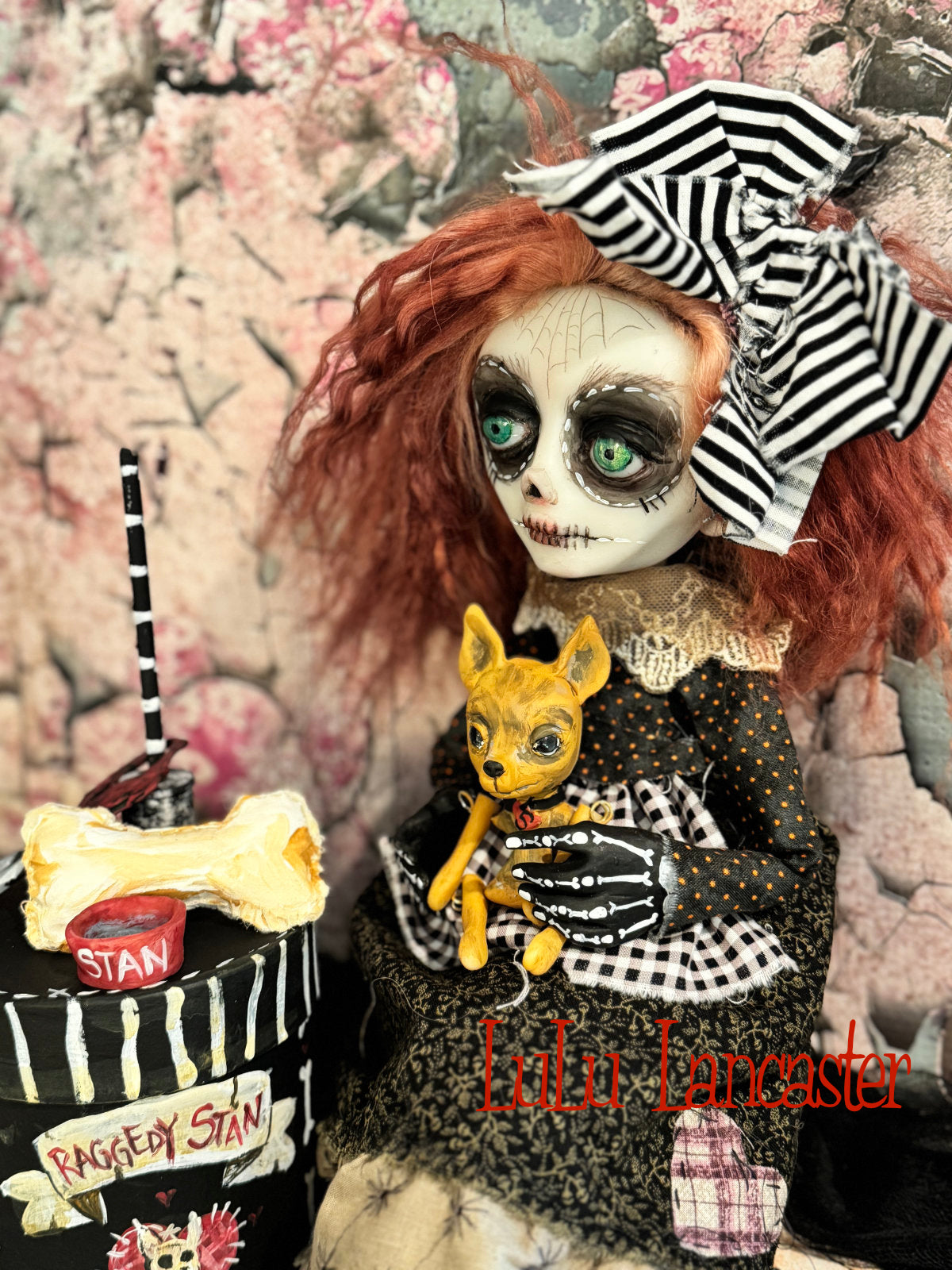 Raggedy was Anne Goth Rag Doll~ Original Lulu Lancaster Art Doll