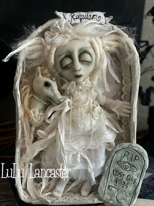 Requiem for the Lost One Sleeping Ghostie Original LuLu Lancaster Halloween Art Doll