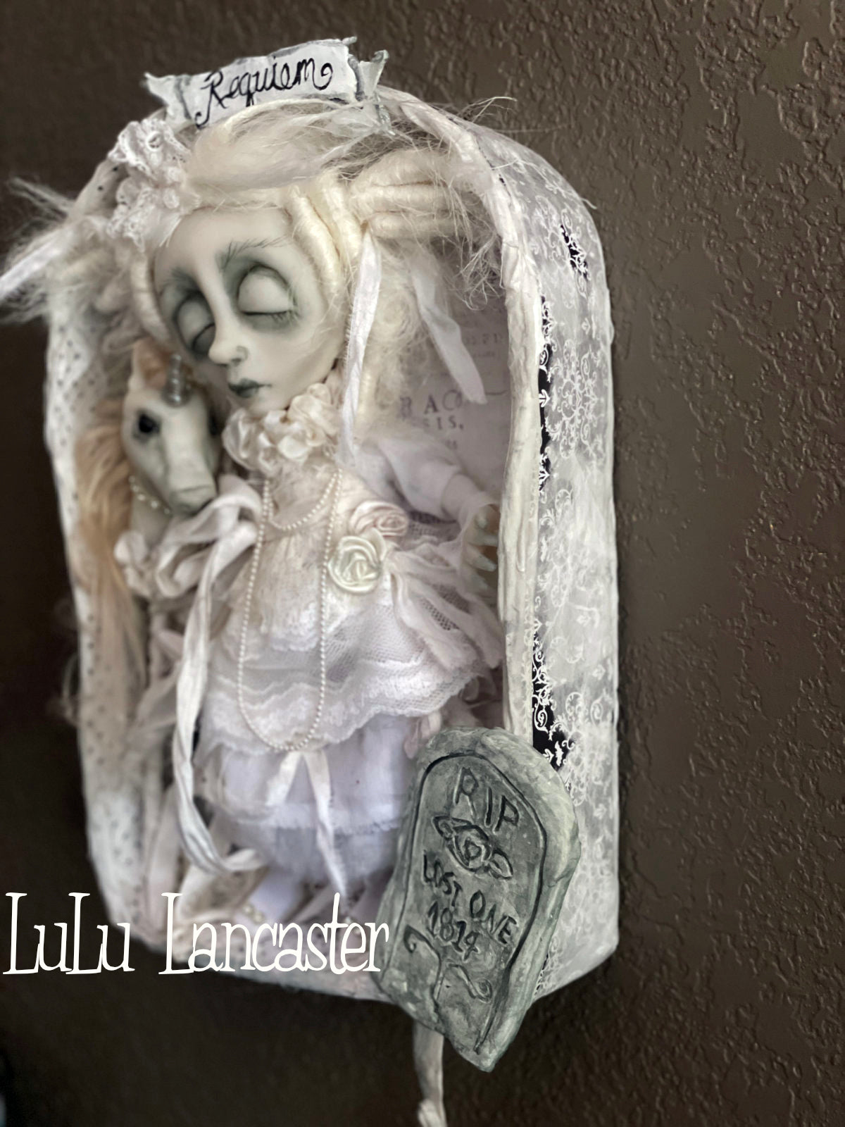 Requiem for the Lost One Sleeping Ghostie Original LuLu Lancaster Halloween Art Doll