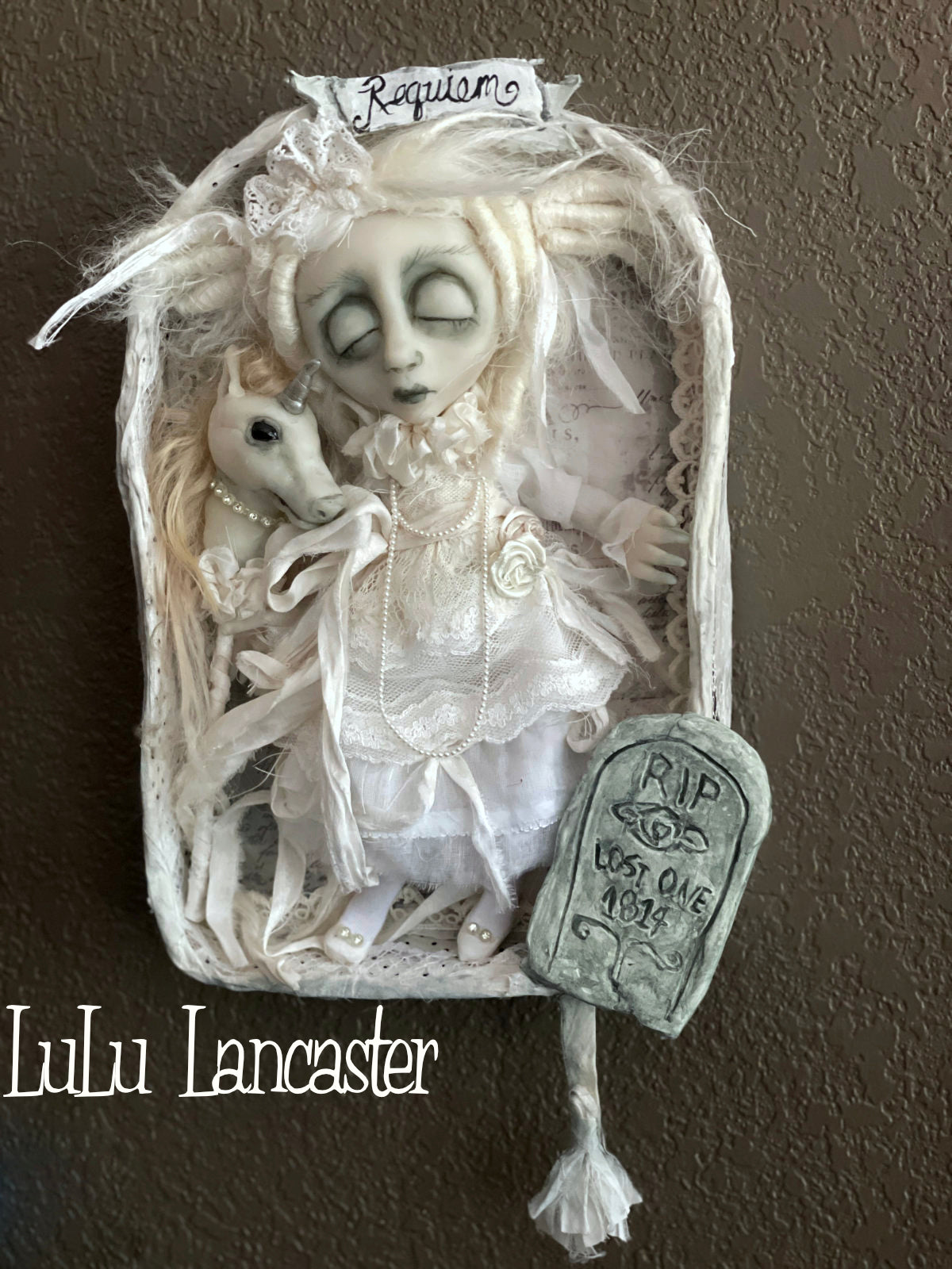 Requiem for the Lost One Sleeping Ghostie Original LuLu Lancaster Halloween Art Doll