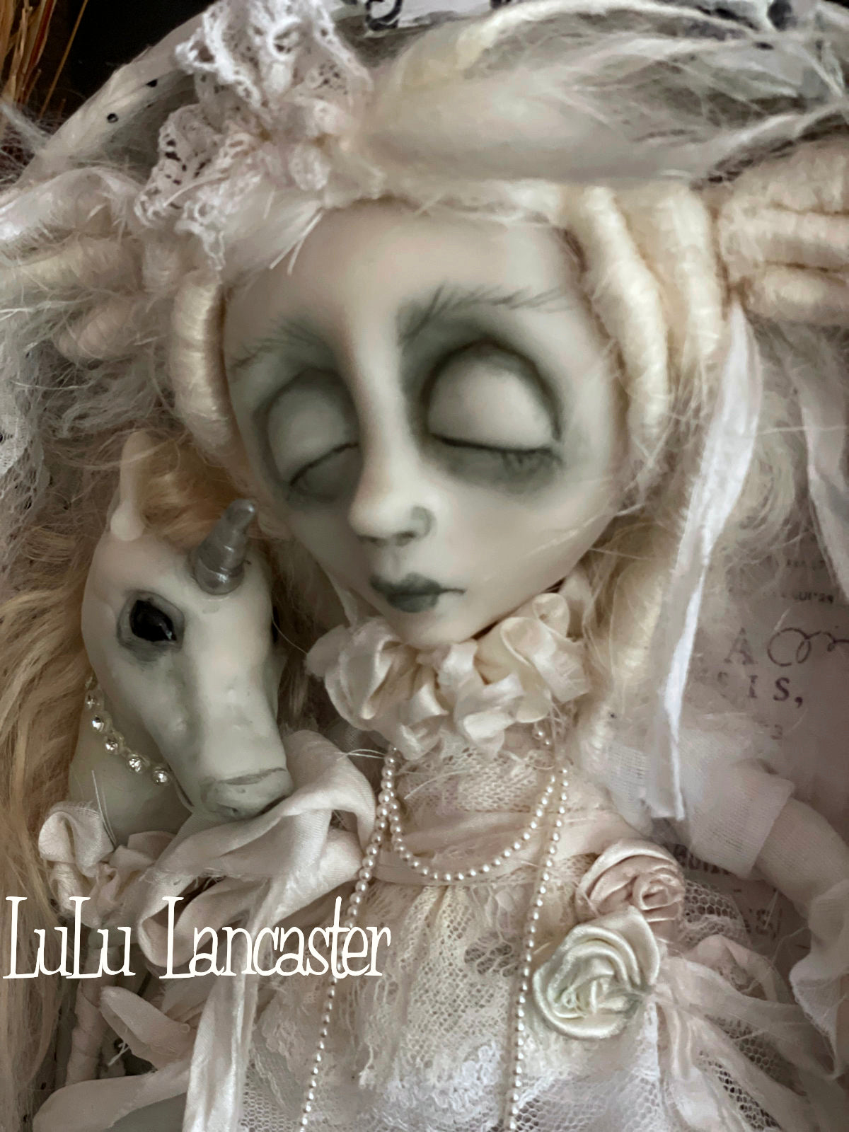 Requiem for the Lost One Sleeping Ghostie Original LuLu Lancaster Halloween Art Doll