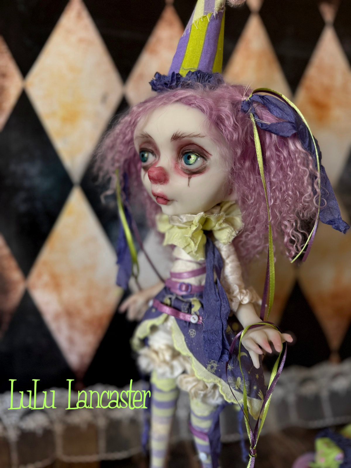 RoxPopCrush Poupee the clown ~Original LuLu Lancaster Art Doll