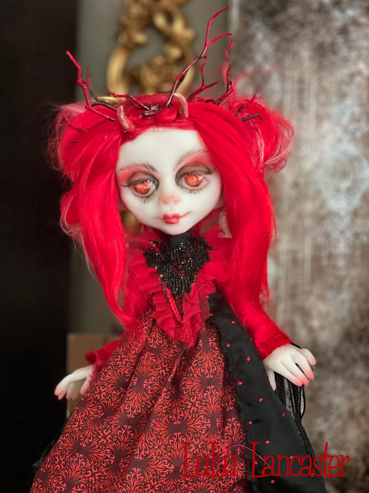 She Devil and Demon Halloween Original LuLu Lancaster Art Dolls