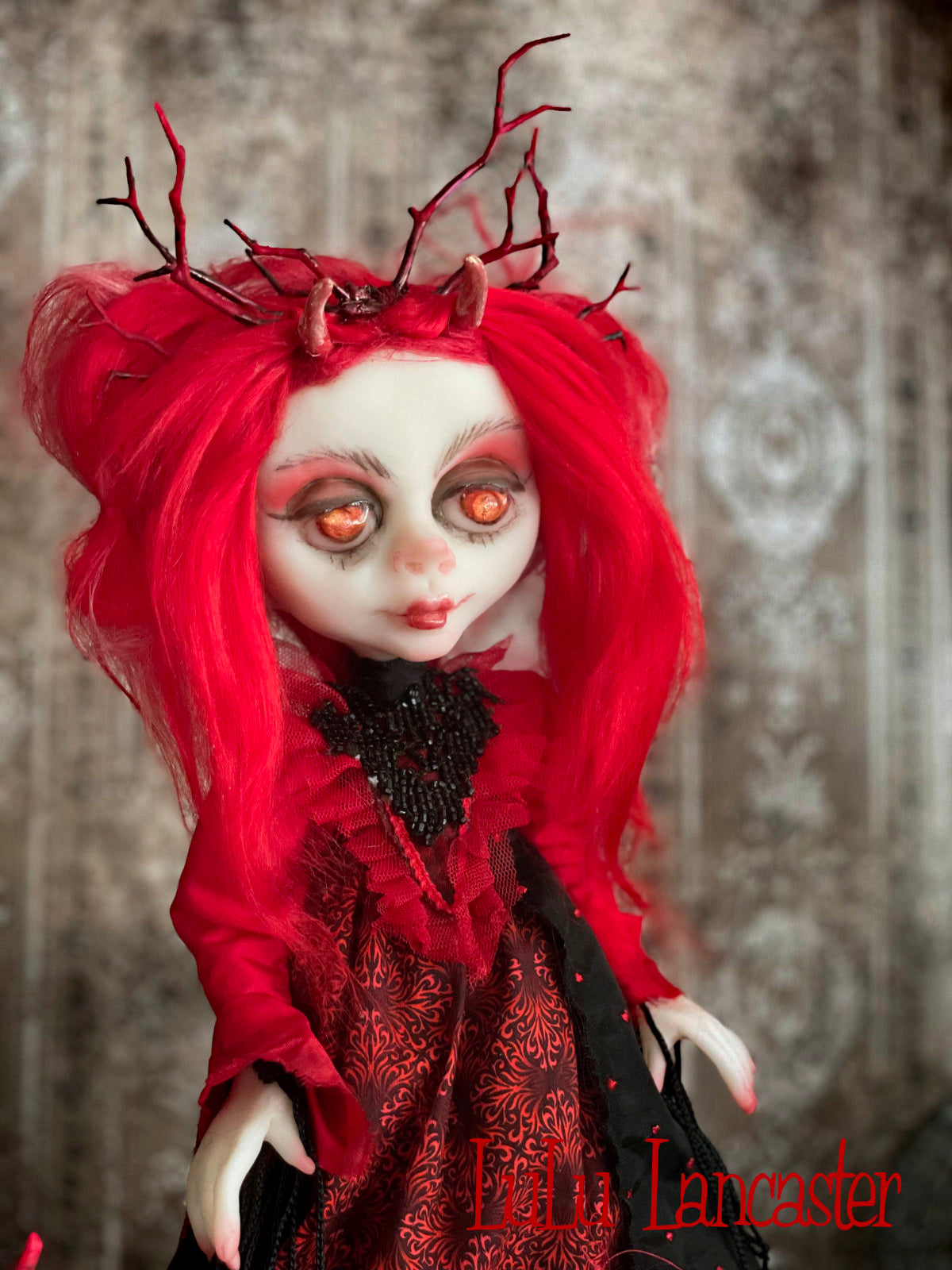 She Devil and Demon Halloween Original LuLu Lancaster Art Dolls
