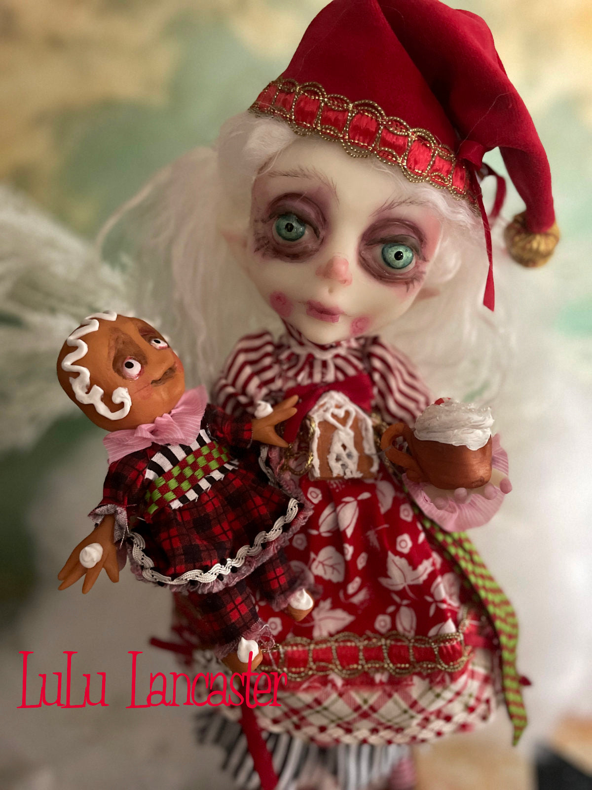 SleepyTime Gingerbread the Christmas Elf LuLu's Holiday Original LuLu Lancaster Art Doll