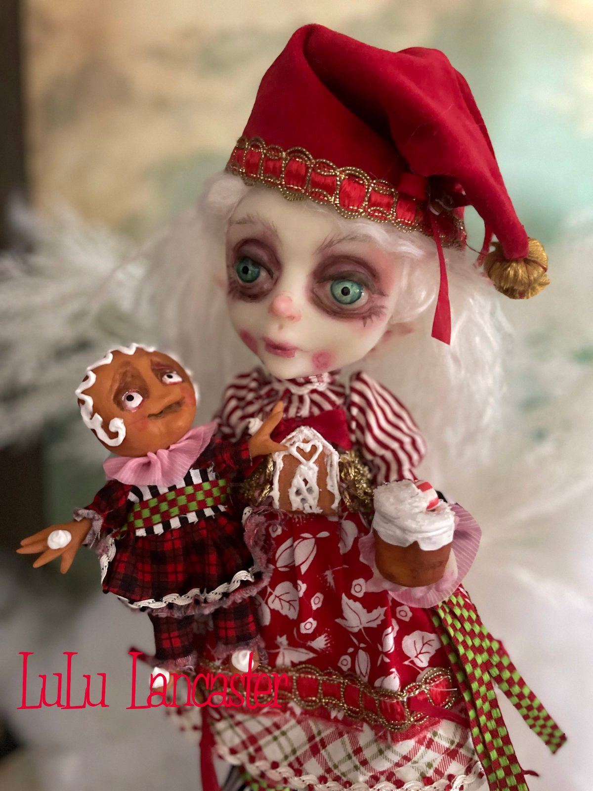 SleepyTime Gingerbread the Christmas Elf LuLu's Holiday Original LuLu Lancaster Art Doll