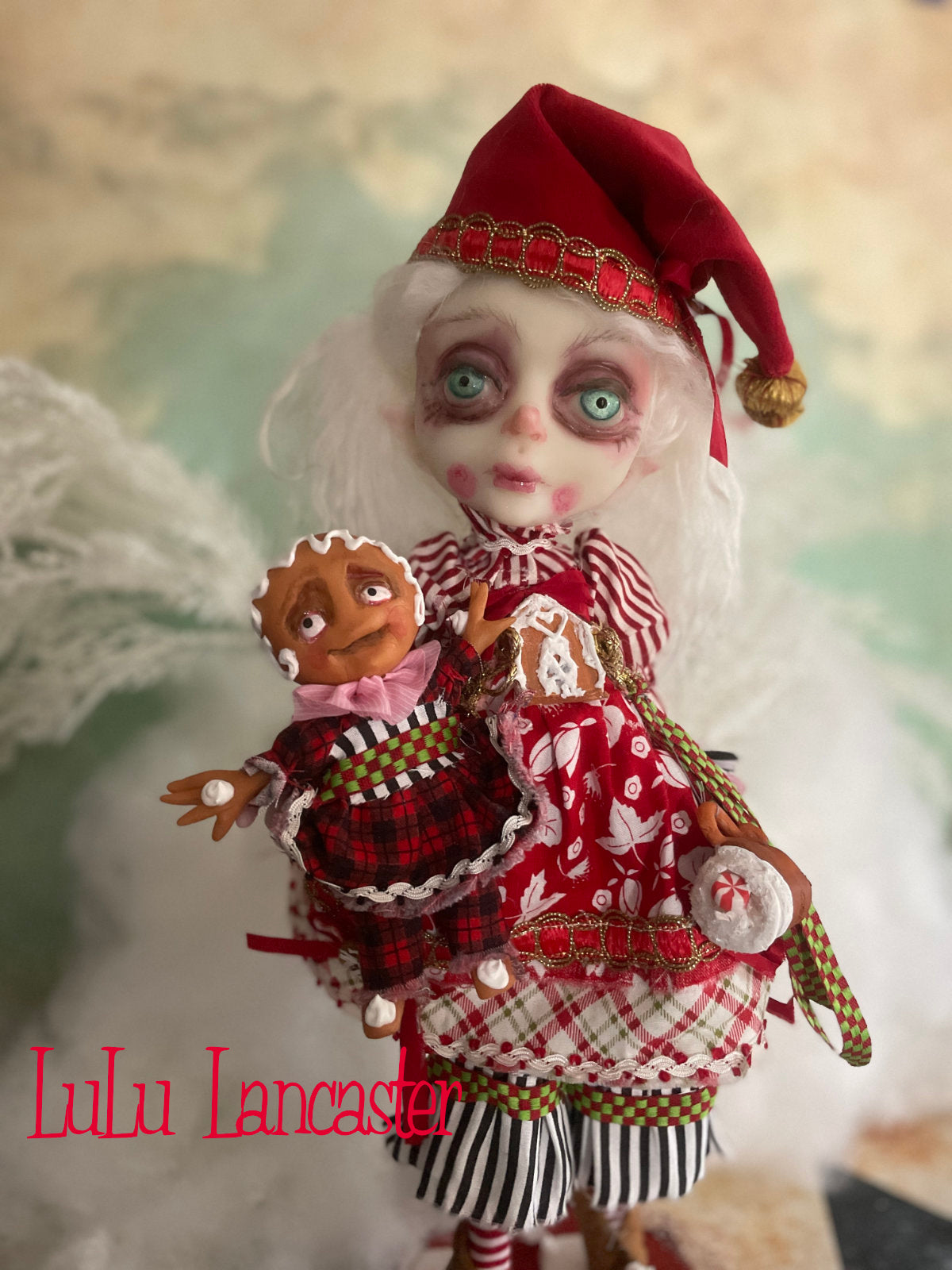 SleepyTime Gingerbread the Christmas Elf LuLu's Holiday Original LuLu Lancaster Art Doll