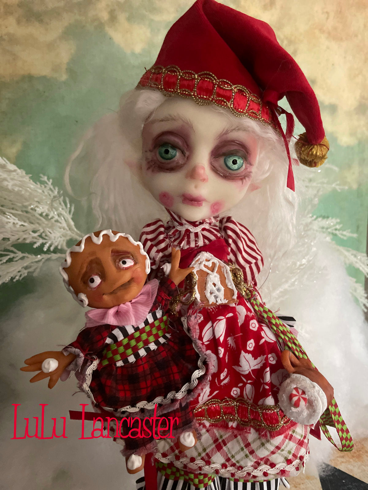 SleepyTime Gingerbread the Christmas Elf LuLu's Holiday Original LuLu Lancaster Art Doll