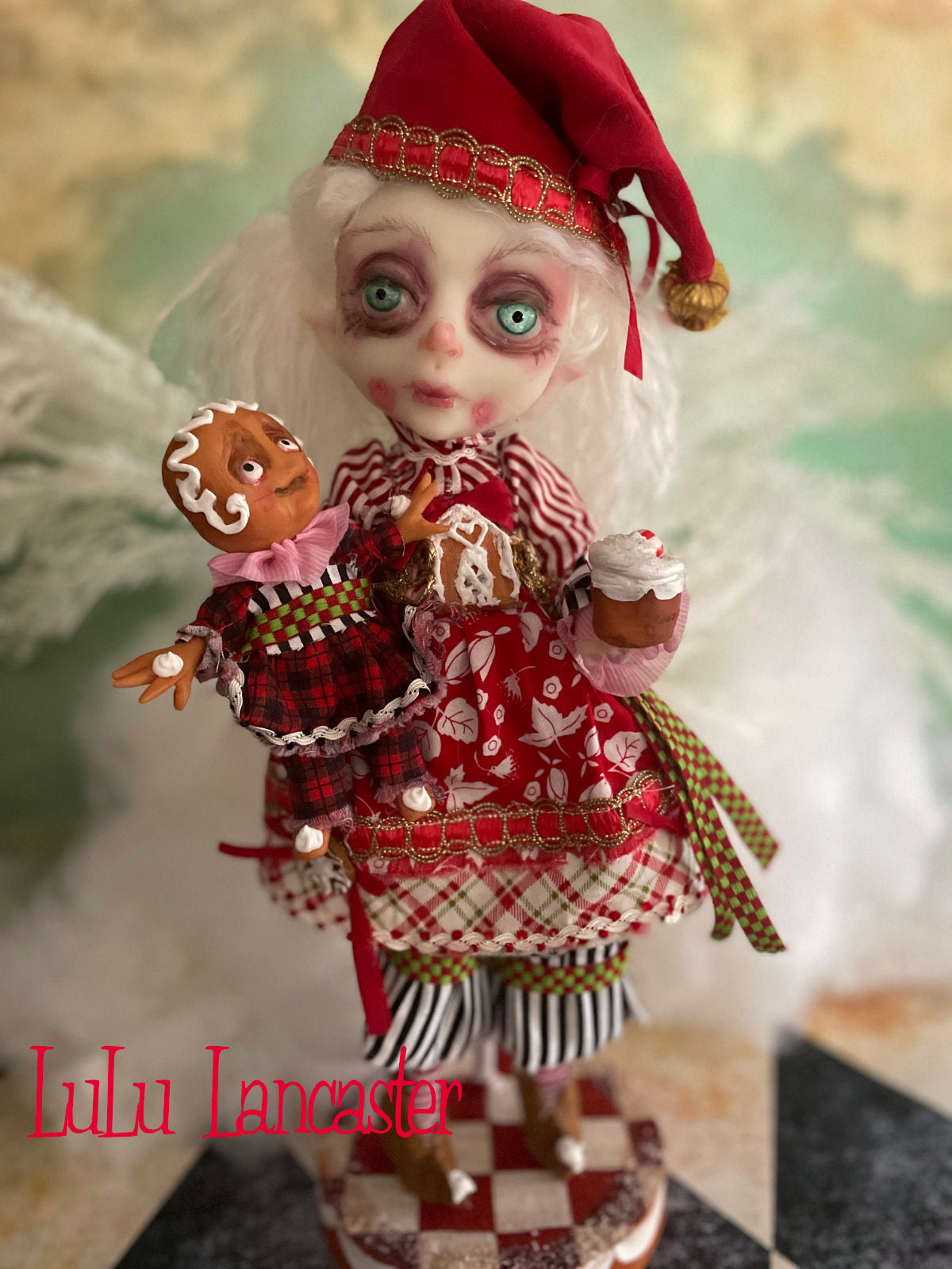 SleepyTime Gingerbread the Christmas Elf LuLu's Holiday Original LuLu Lancaster Art Doll