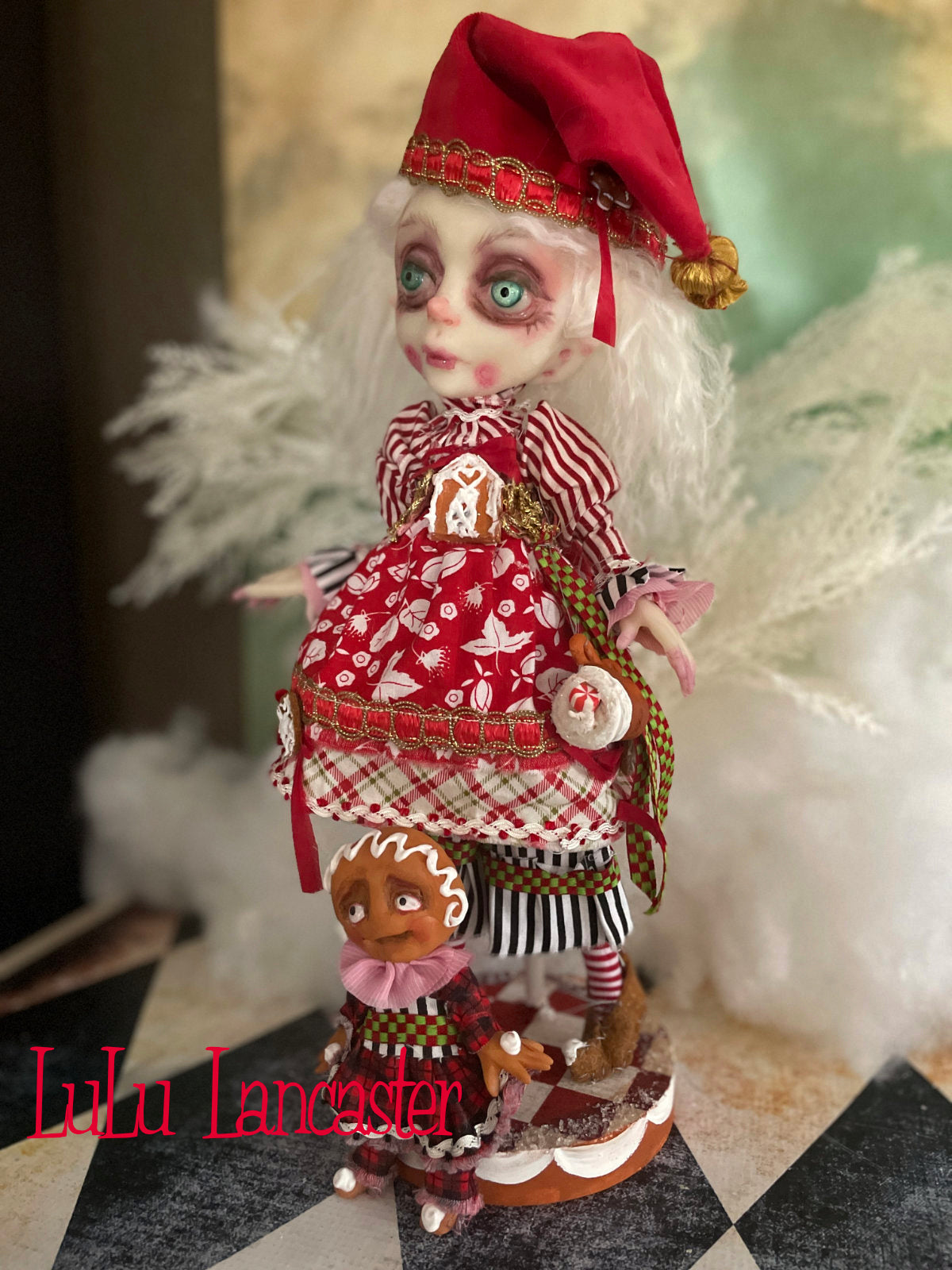 SleepyTime Gingerbread the Christmas Elf LuLu's Holiday Original LuLu Lancaster Art Doll
