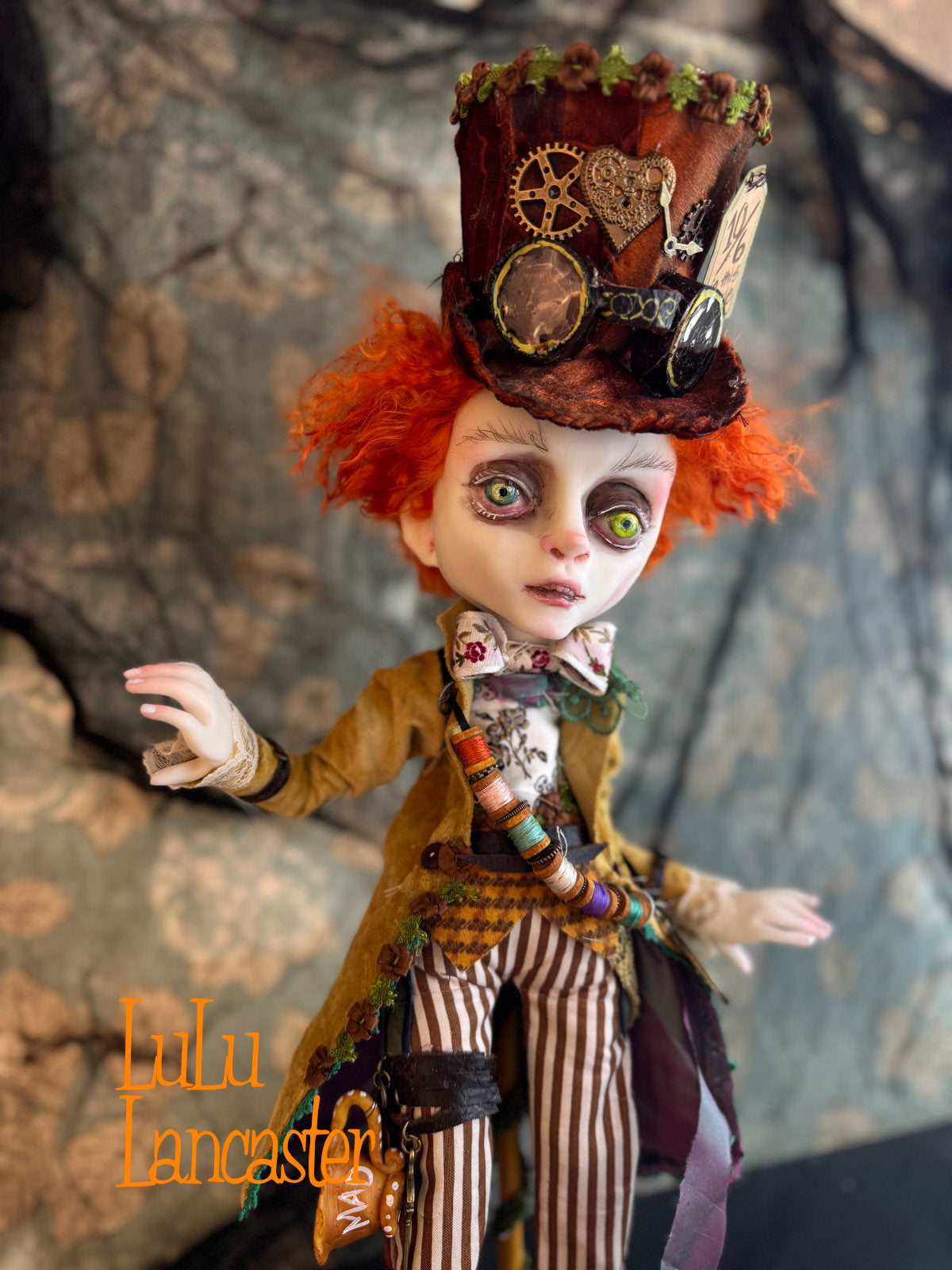 Steampunk Mad Hatter ~ Wonderland  ~ Original Lulu Lancaster Art Doll