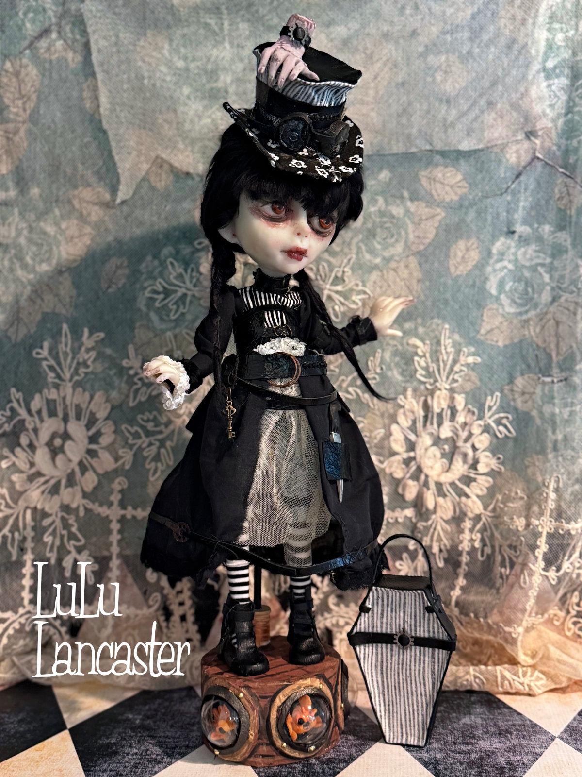 Wednesday Steampunk Traveler Original LuLu Lancaster Art Doll