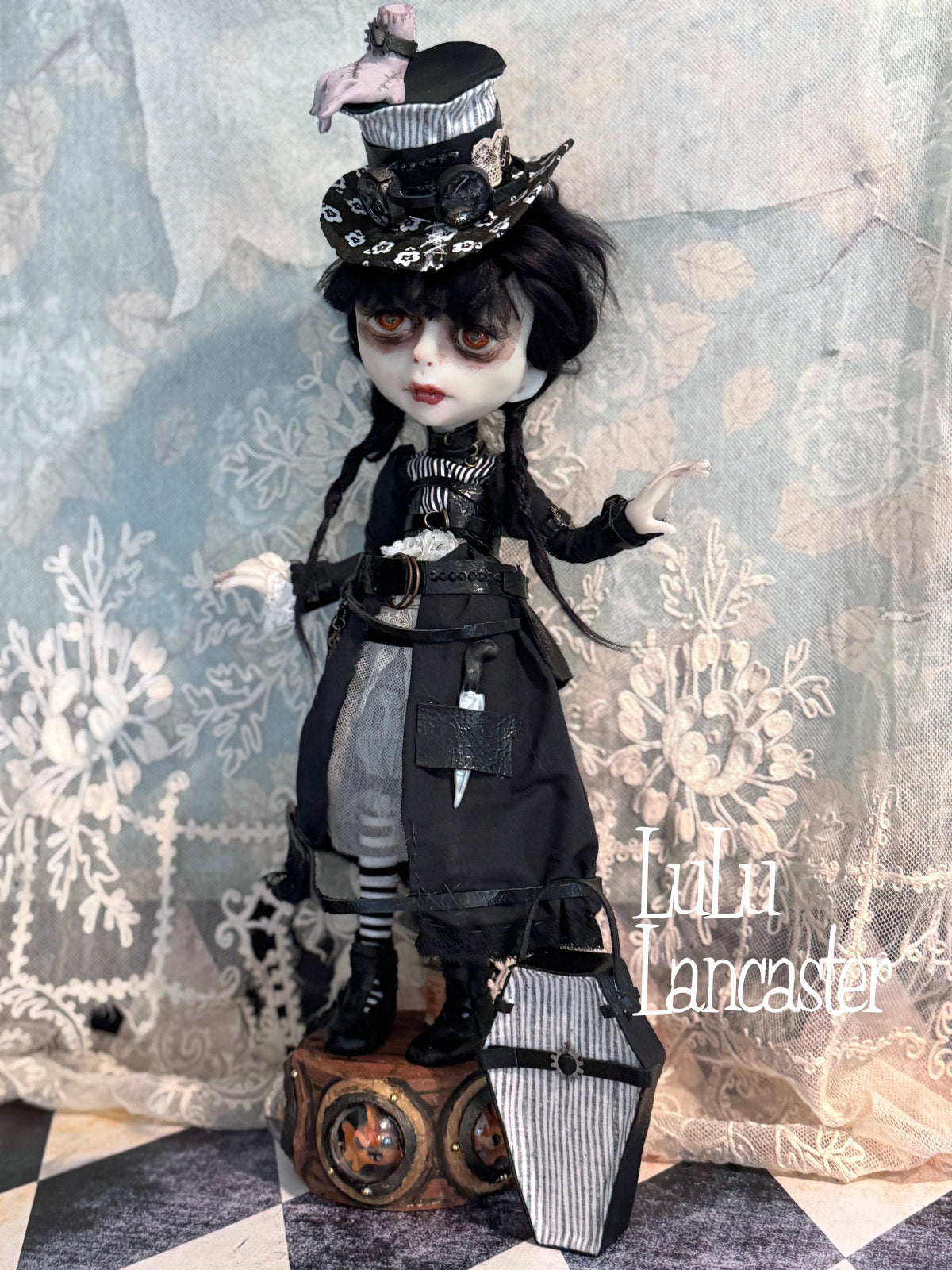 Wednesday Steampunk Traveler Original LuLu Lancaster Art Doll