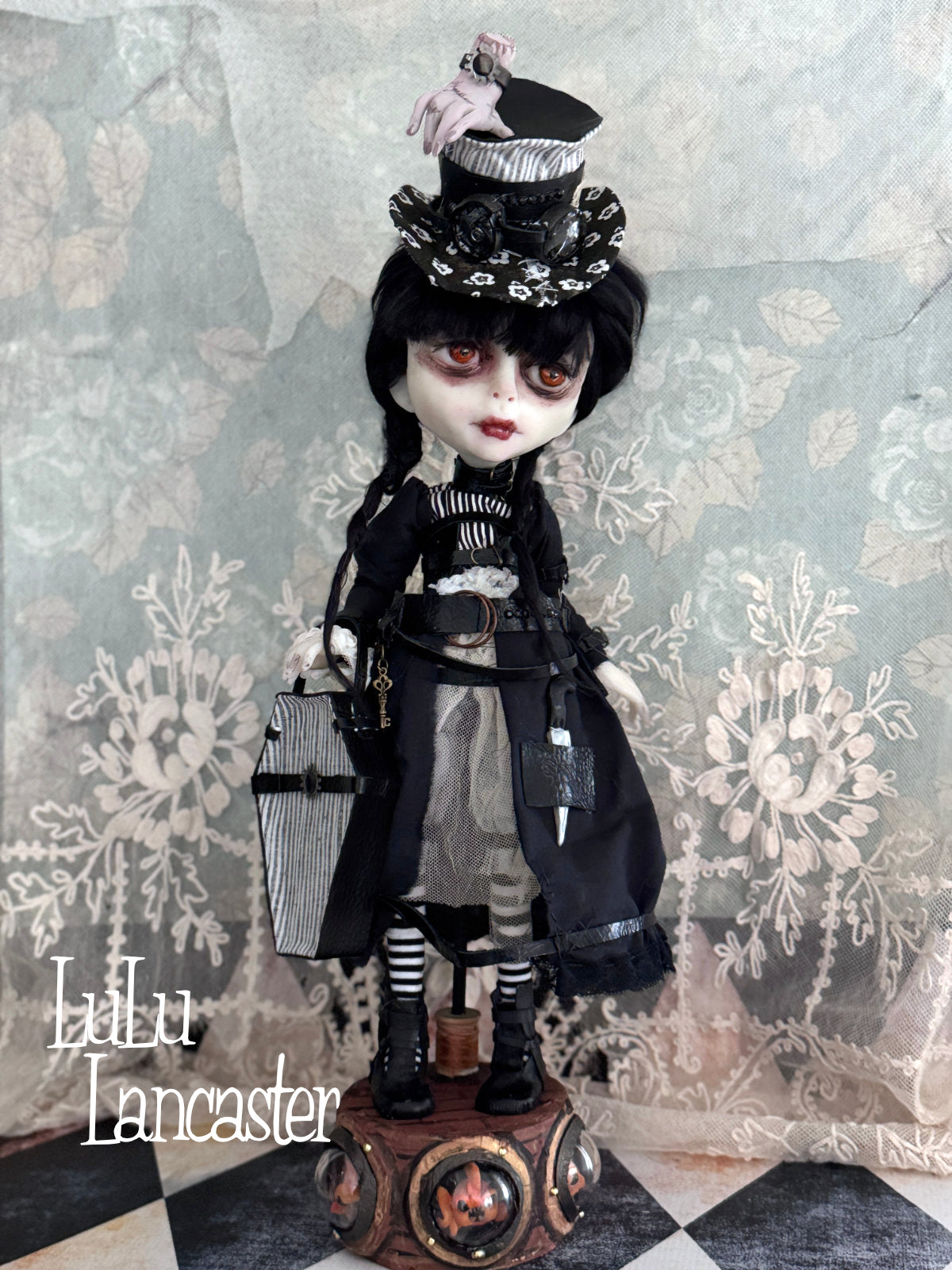 Wednesday Steampunk Traveler Original LuLu Lancaster Art Doll