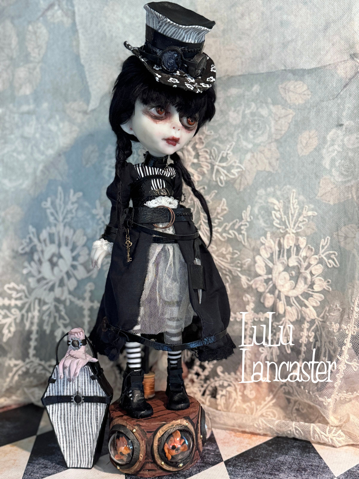 Wednesday Steampunk Traveler Original LuLu Lancaster Art Doll