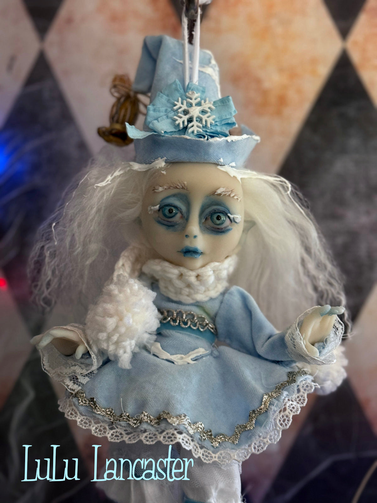 Sugar Snowflake the ice skating Frosty Elf Original LuLu Lancaster Art Doll
