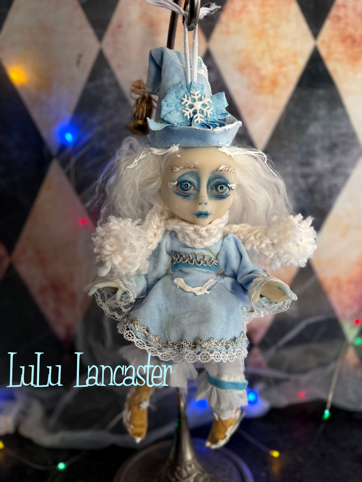 Sugar Snowflake the ice skating Frosty Elf Original LuLu Lancaster Art Doll
