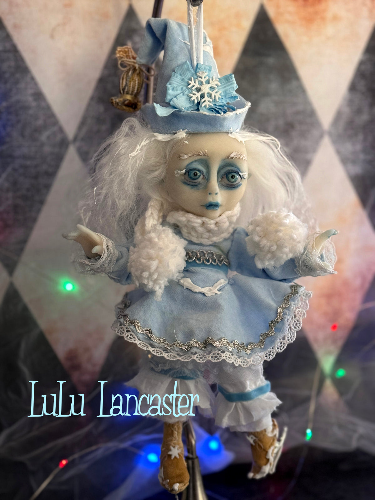 Sugar Snowflake the ice skating Frosty Elf Original LuLu Lancaster Art Doll