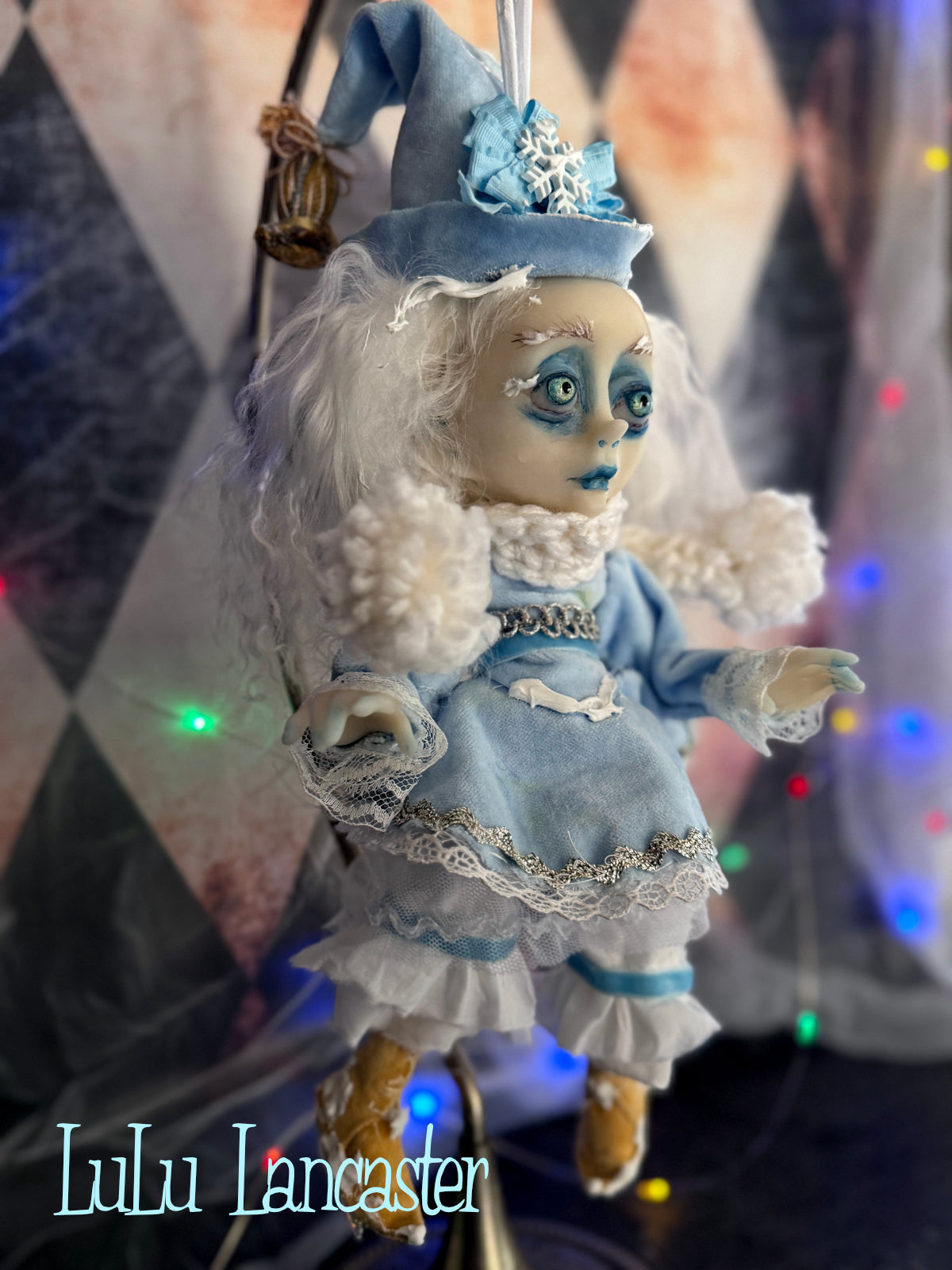 Sugar Snowflake the ice skating Frosty Elf Original LuLu Lancaster Art Doll