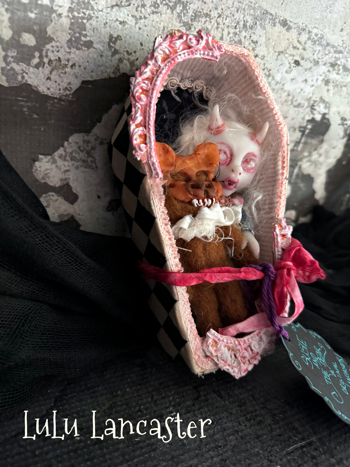 Susie and the Bear ~ Halloween Original LuLu Lancaster Art Dolls