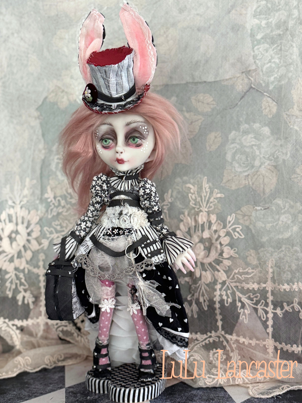 Tanner Rabbit Traveling Bunny Original LuLu Lancaster Art Doll