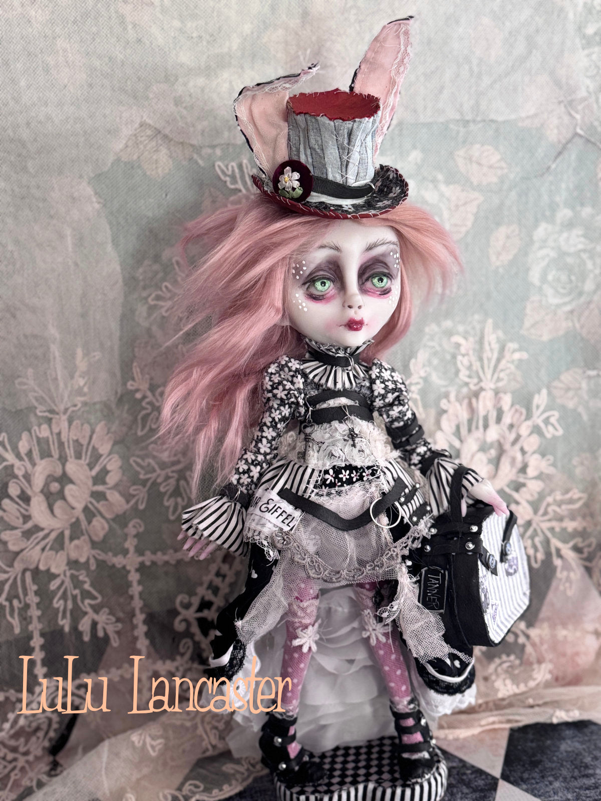 Tanner Rabbit Traveling Bunny Original LuLu Lancaster Art Doll