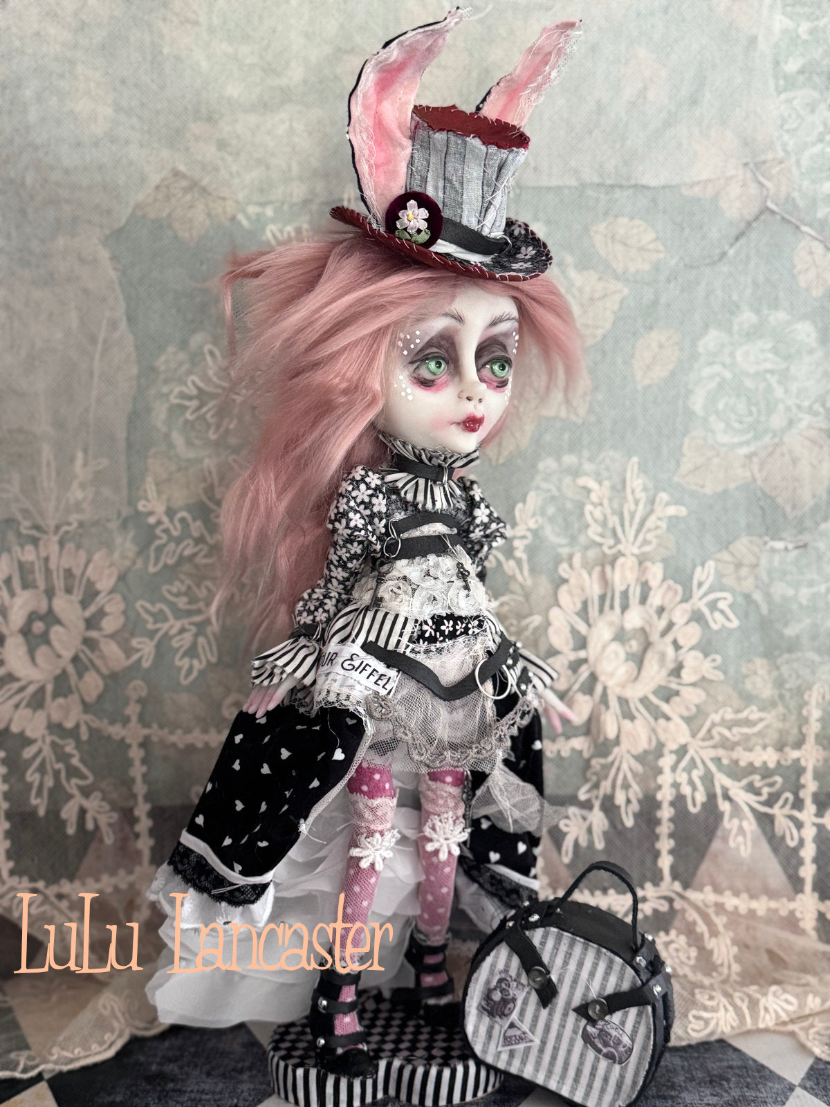 Tanner Rabbit Traveling Bunny Original LuLu Lancaster Art Doll
