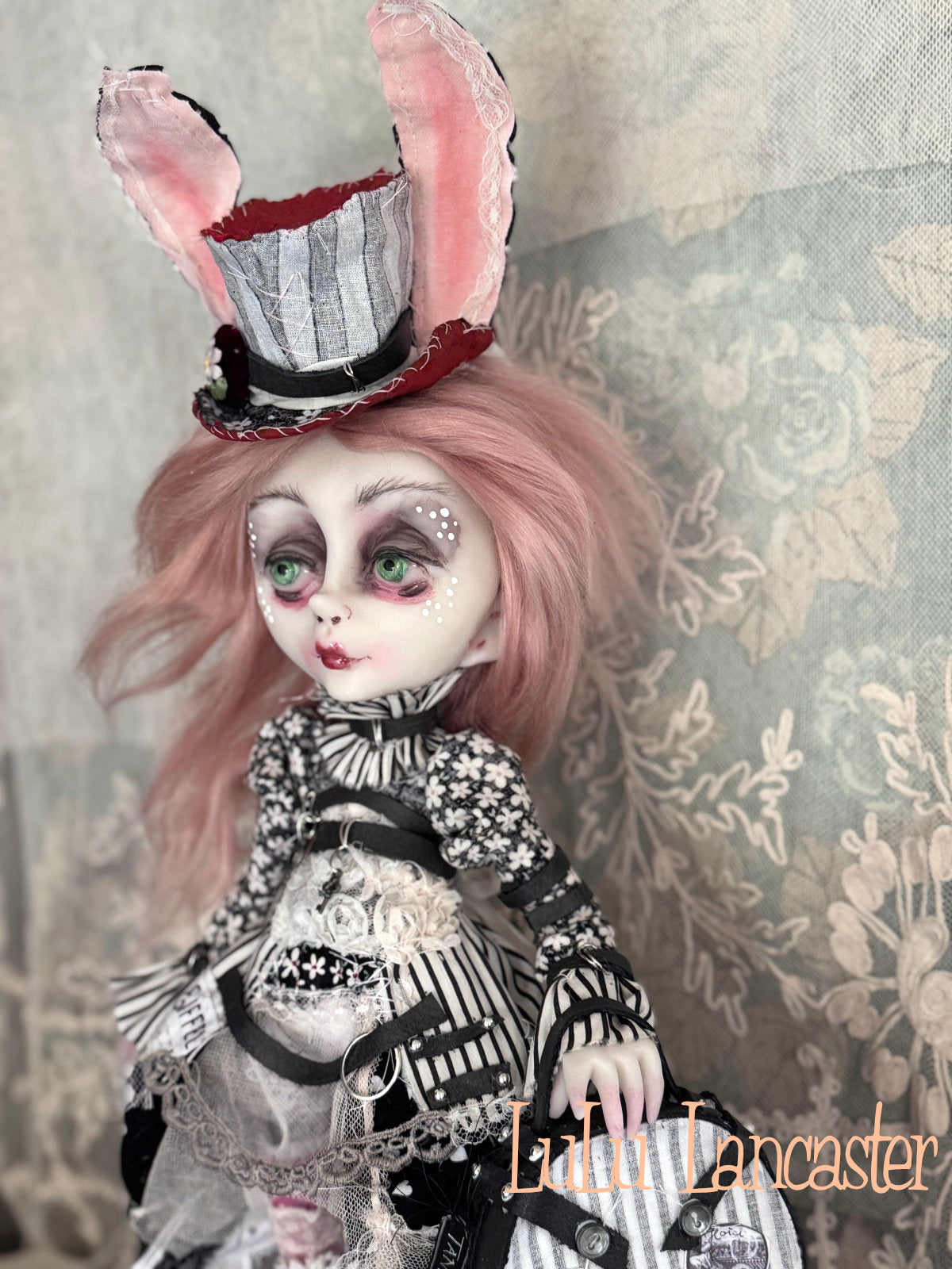 Tanner Rabbit Traveling Bunny Original LuLu Lancaster Art Doll