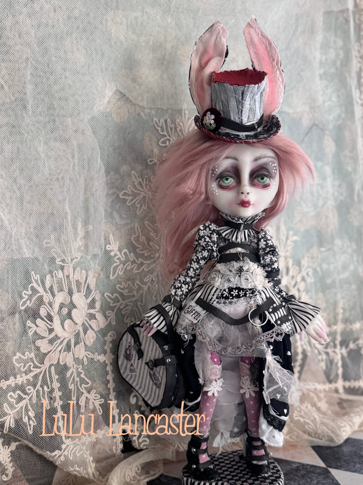 Tanner Rabbit Traveling Bunny Original LuLu Lancaster Art Doll