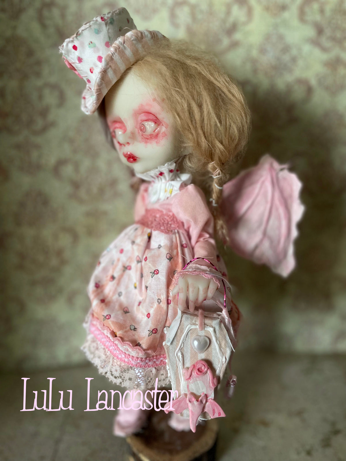 Tarian the Pink Bat Girl~ Goth Original LuLu Lancaster Art Doll