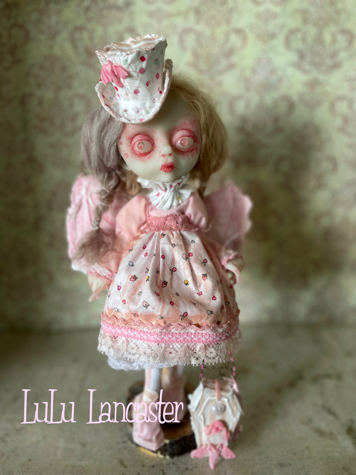 Tarian the Pink Bat Girl~ Goth Original LuLu Lancaster Art Doll