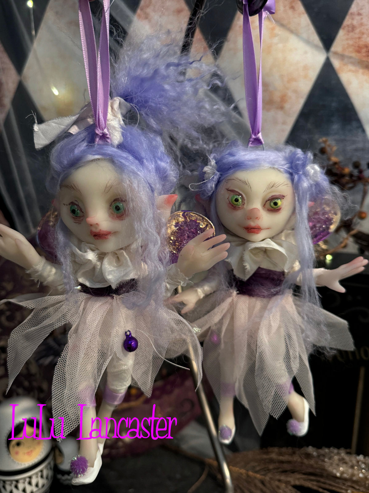 Ticky Sugarplum fairy Mini Christmas hanging Original LuLu Lancaster Art Doll
