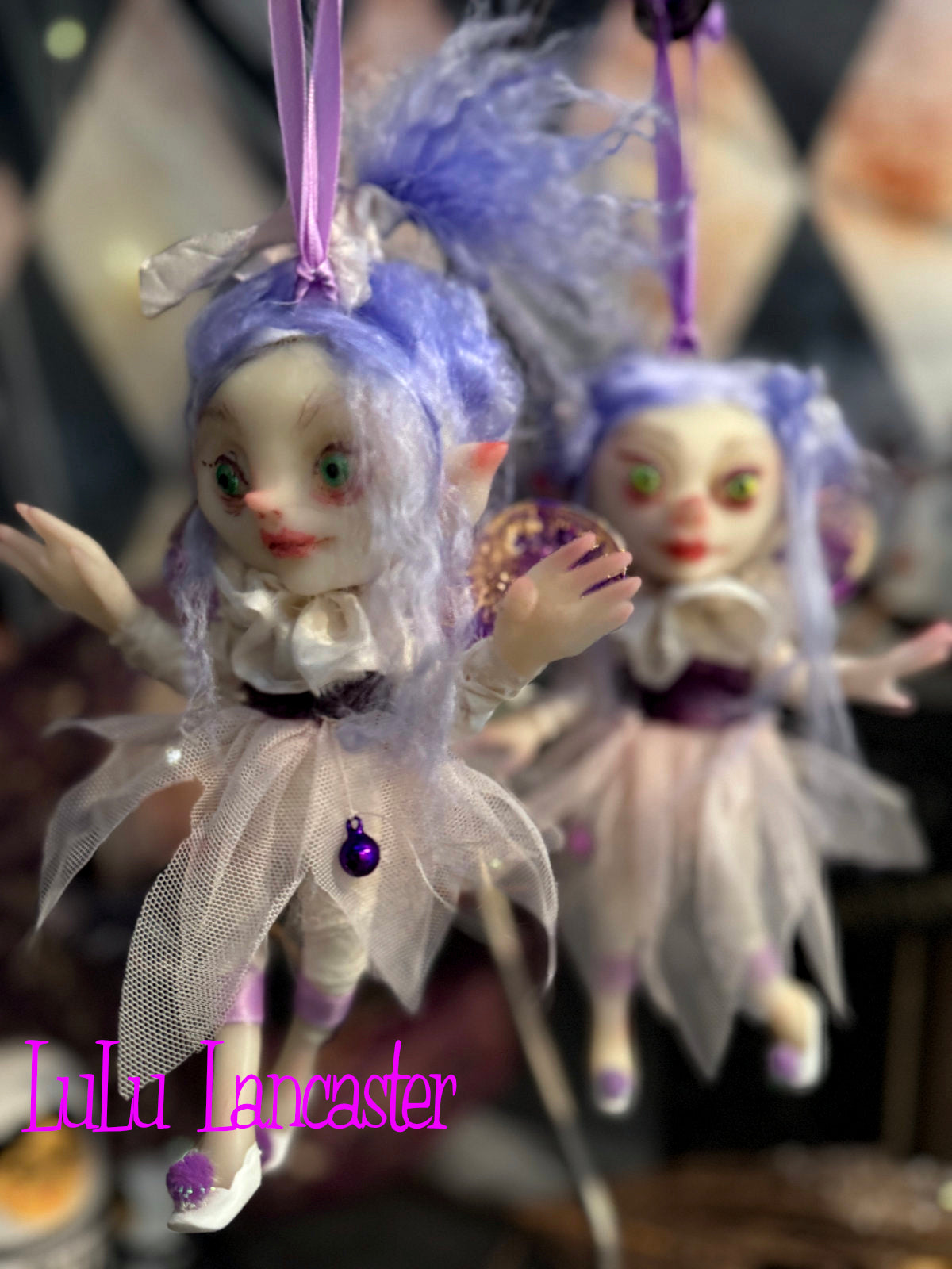 Ticky Sugarplum fairy Mini Christmas hanging Original LuLu Lancaster Art Doll