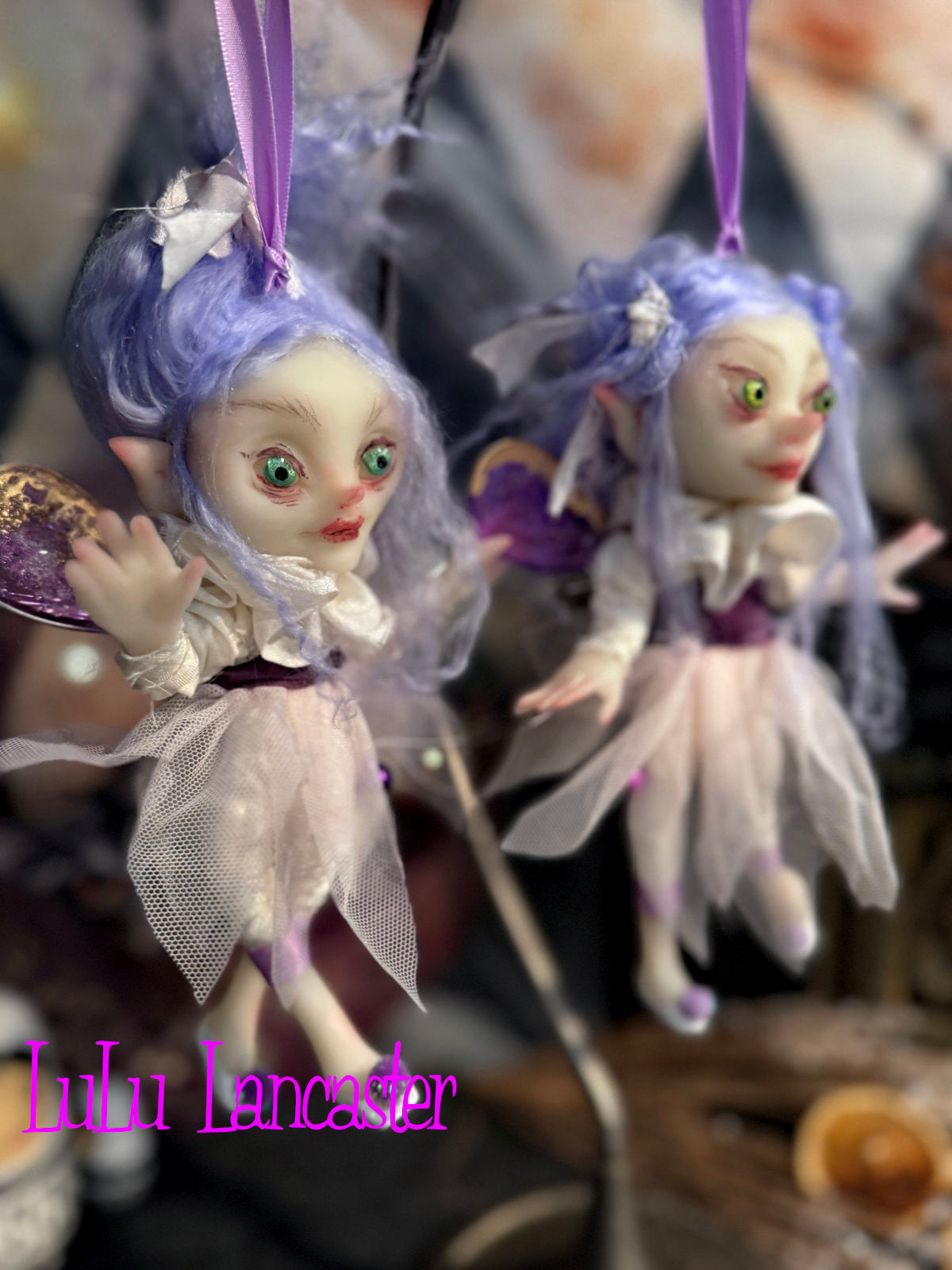 Ticky Sugarplum fairy Mini Christmas hanging Original LuLu Lancaster Art Doll