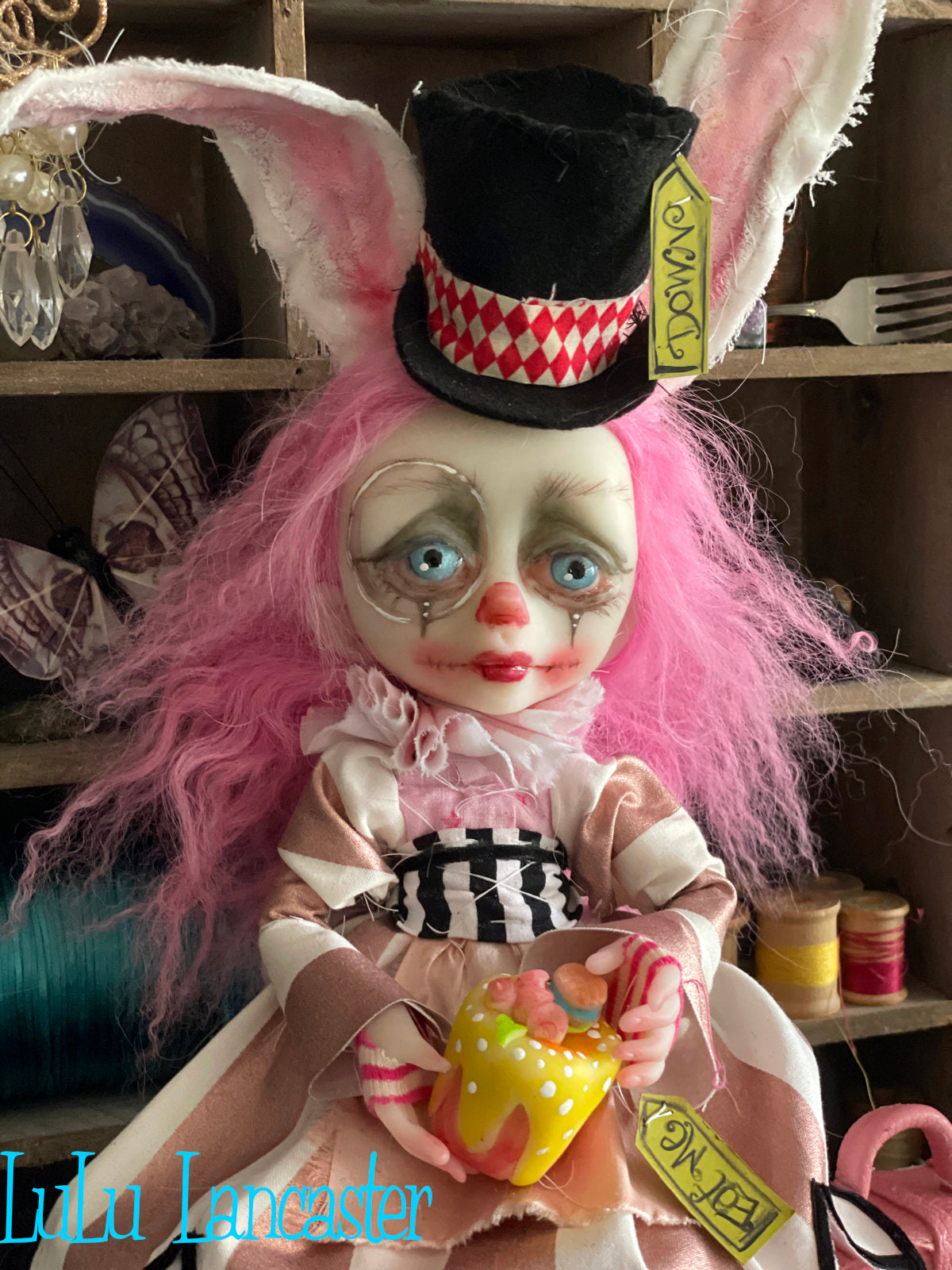 Traveling Alice Rabbit Original LuLu Lancaster Art Doll