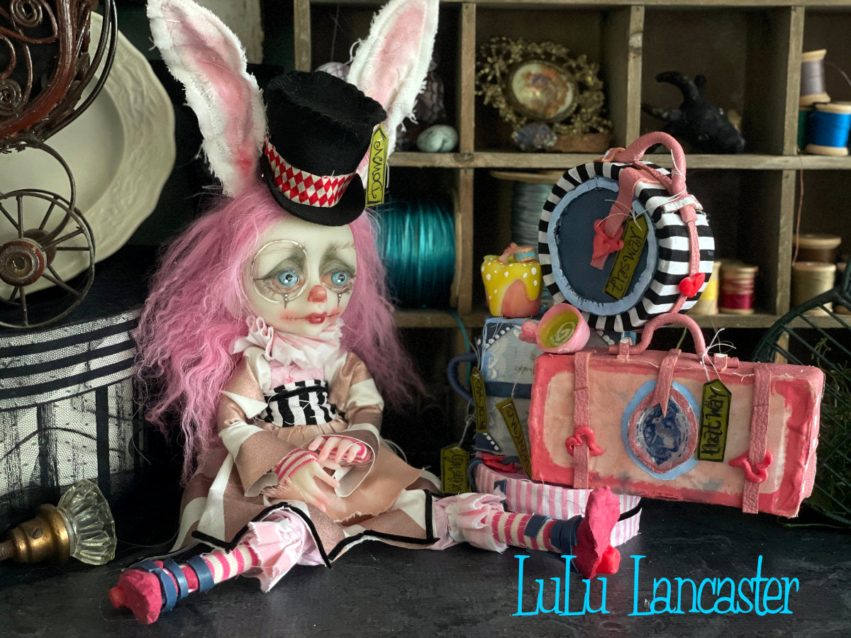 Traveling Alice Rabbit Original LuLu Lancaster Art Doll