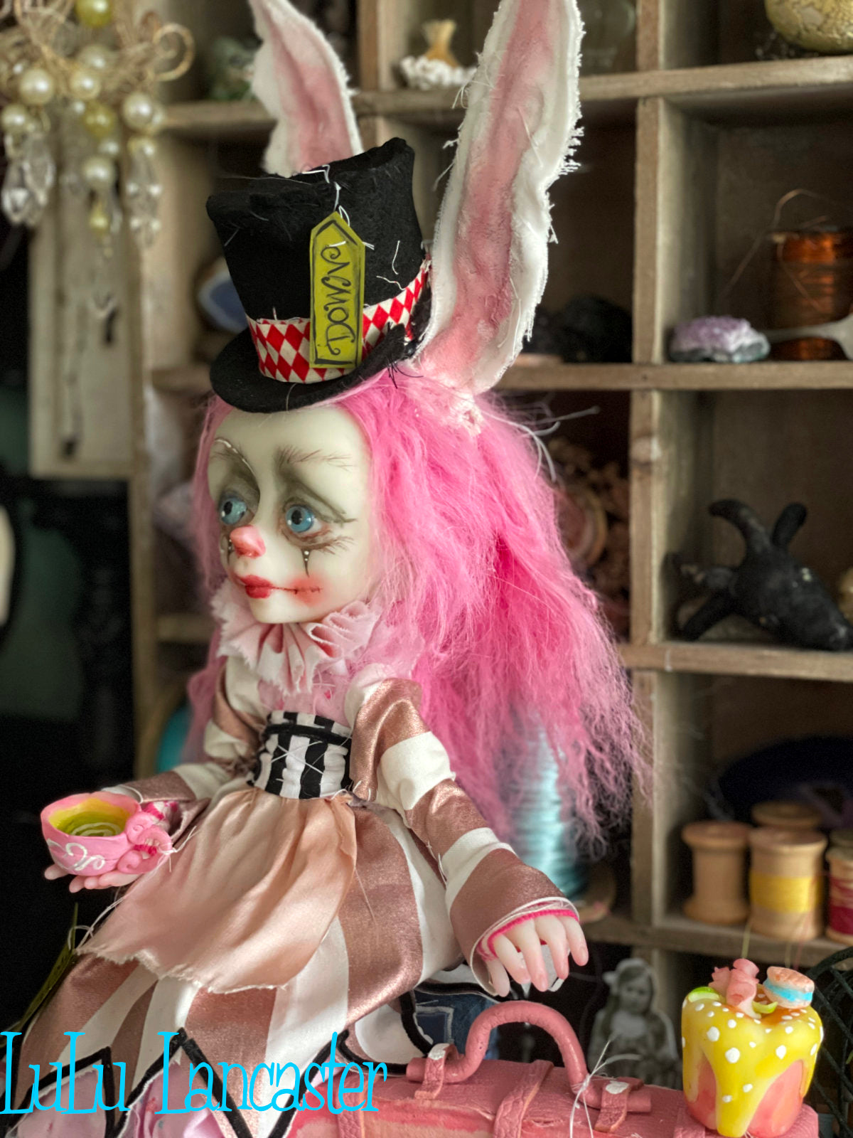 Traveling Alice Rabbit Original LuLu Lancaster Art Doll