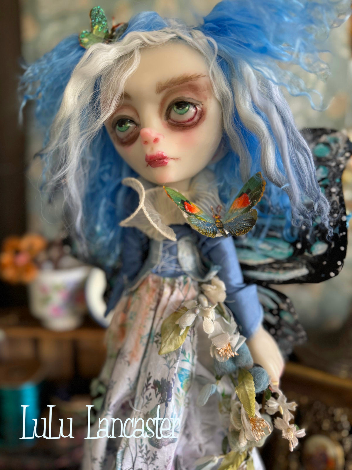 Olette the Blue Butterfly Original LuLu Lancaster Art Doll