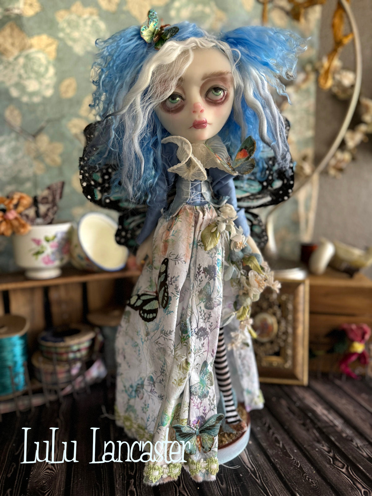 Olette the Blue Butterfly Original LuLu Lancaster Art Doll