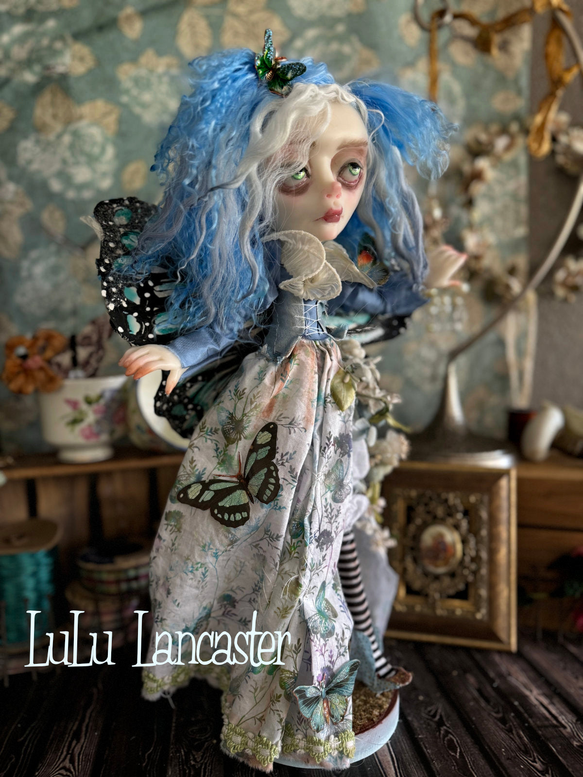 Olette the Blue Butterfly Original LuLu Lancaster Art Doll