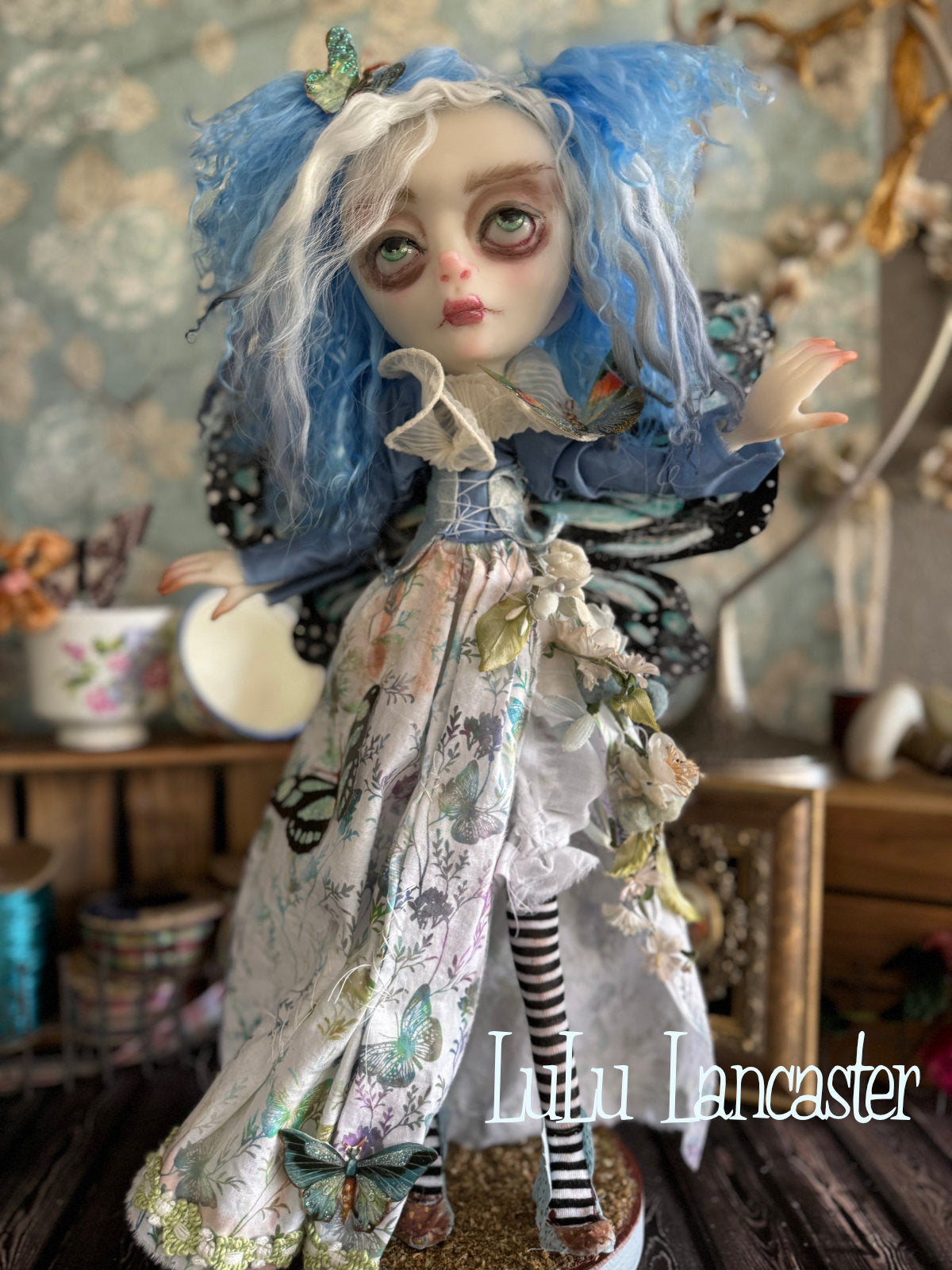 Olette the Blue Butterfly Original LuLu Lancaster Art Doll