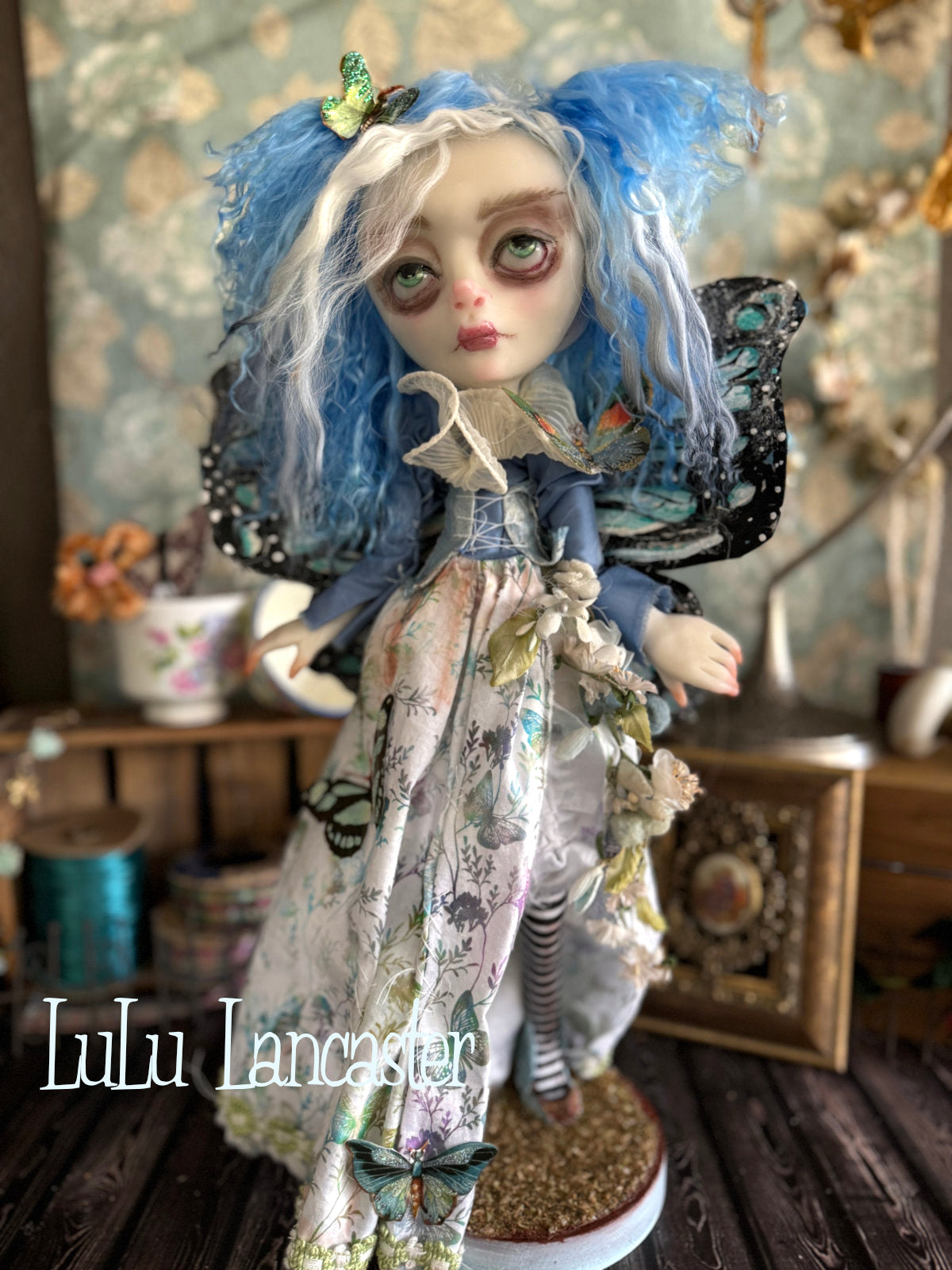 Olette the Blue Butterfly Original LuLu Lancaster Art Doll