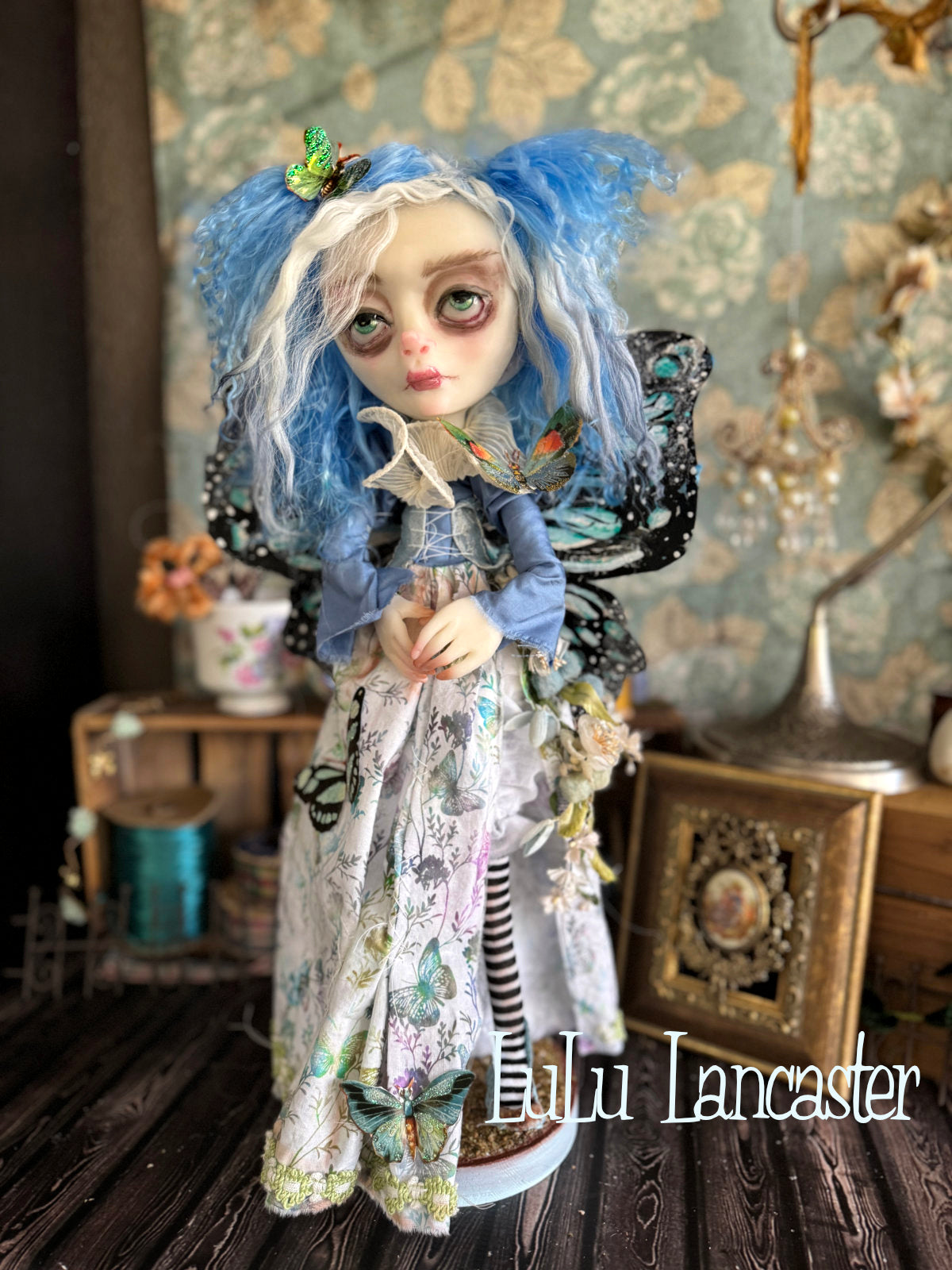 Olette the Blue Butterfly Original LuLu Lancaster Art Doll
