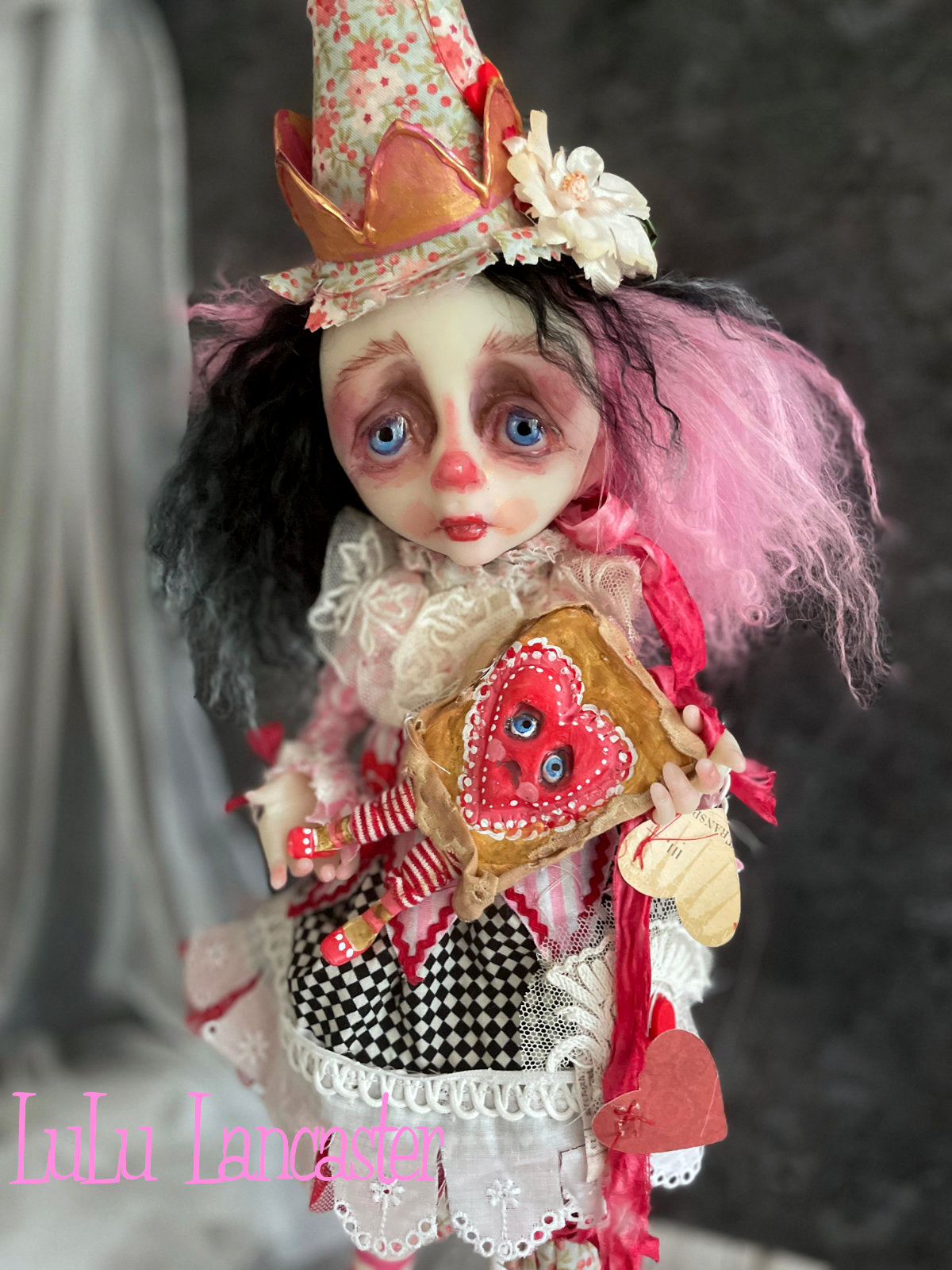 Verity Valentine Poupee sad clown Original LuLu Lancaster Art Doll